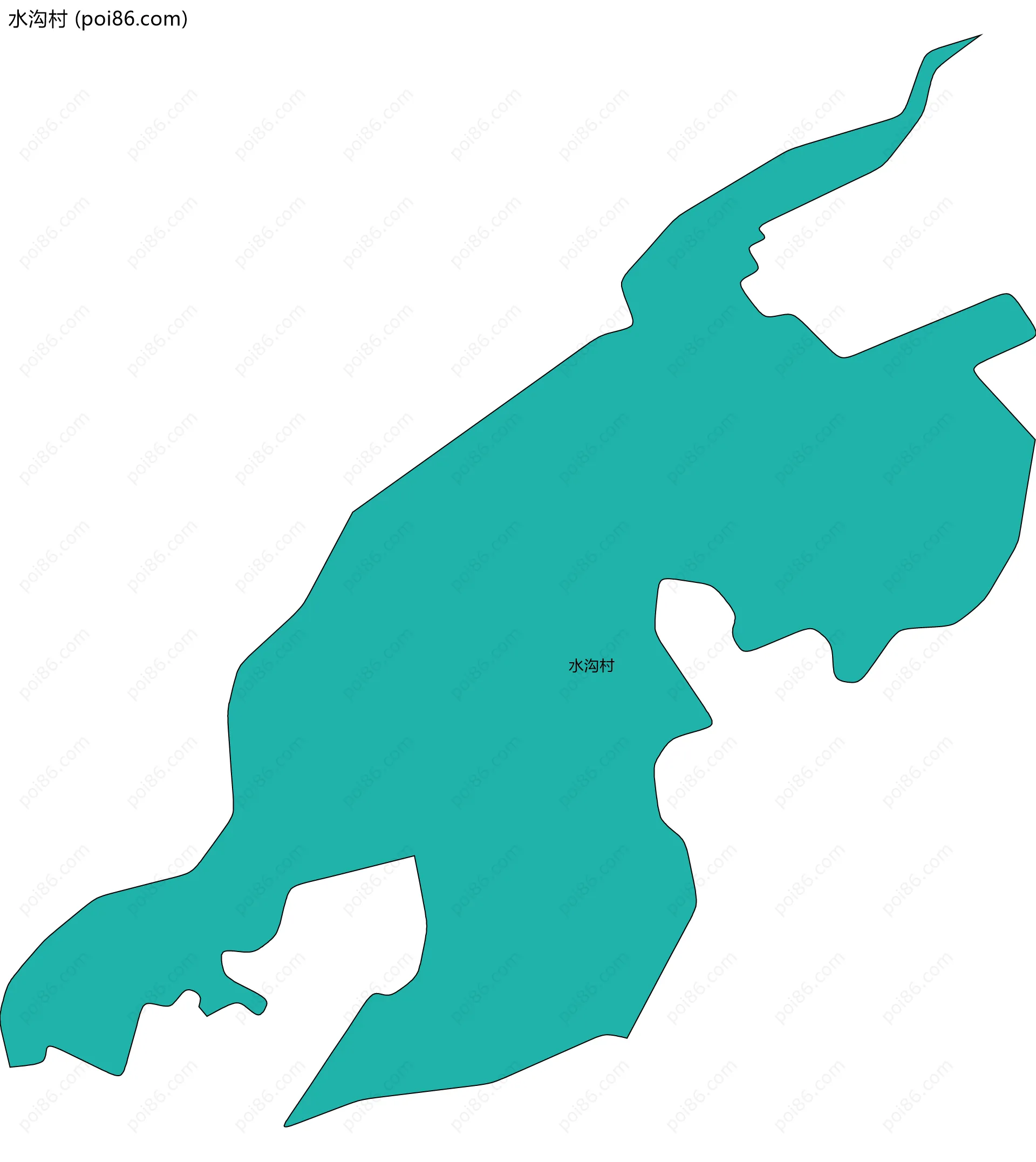 水沟村边界地图