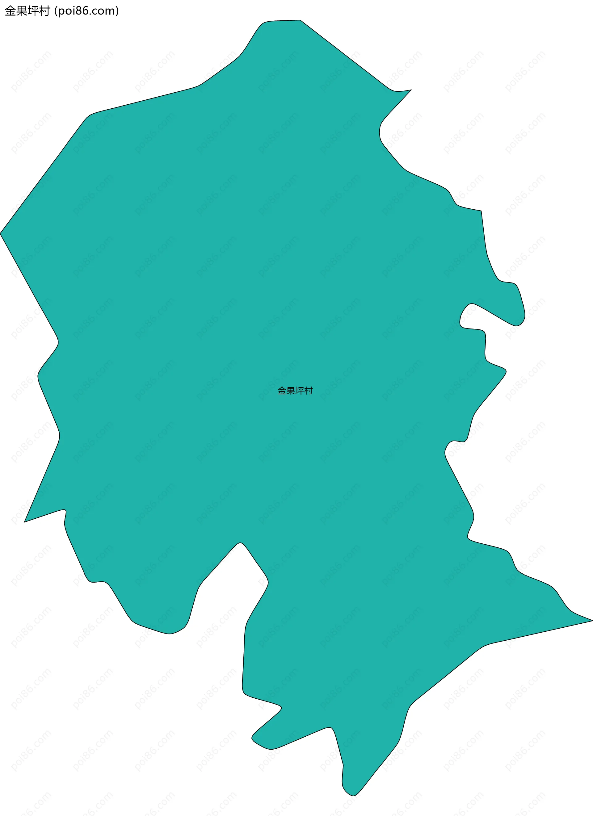 金果坪村边界地图