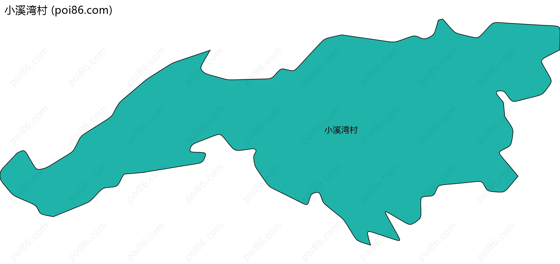 小溪湾村边界地图