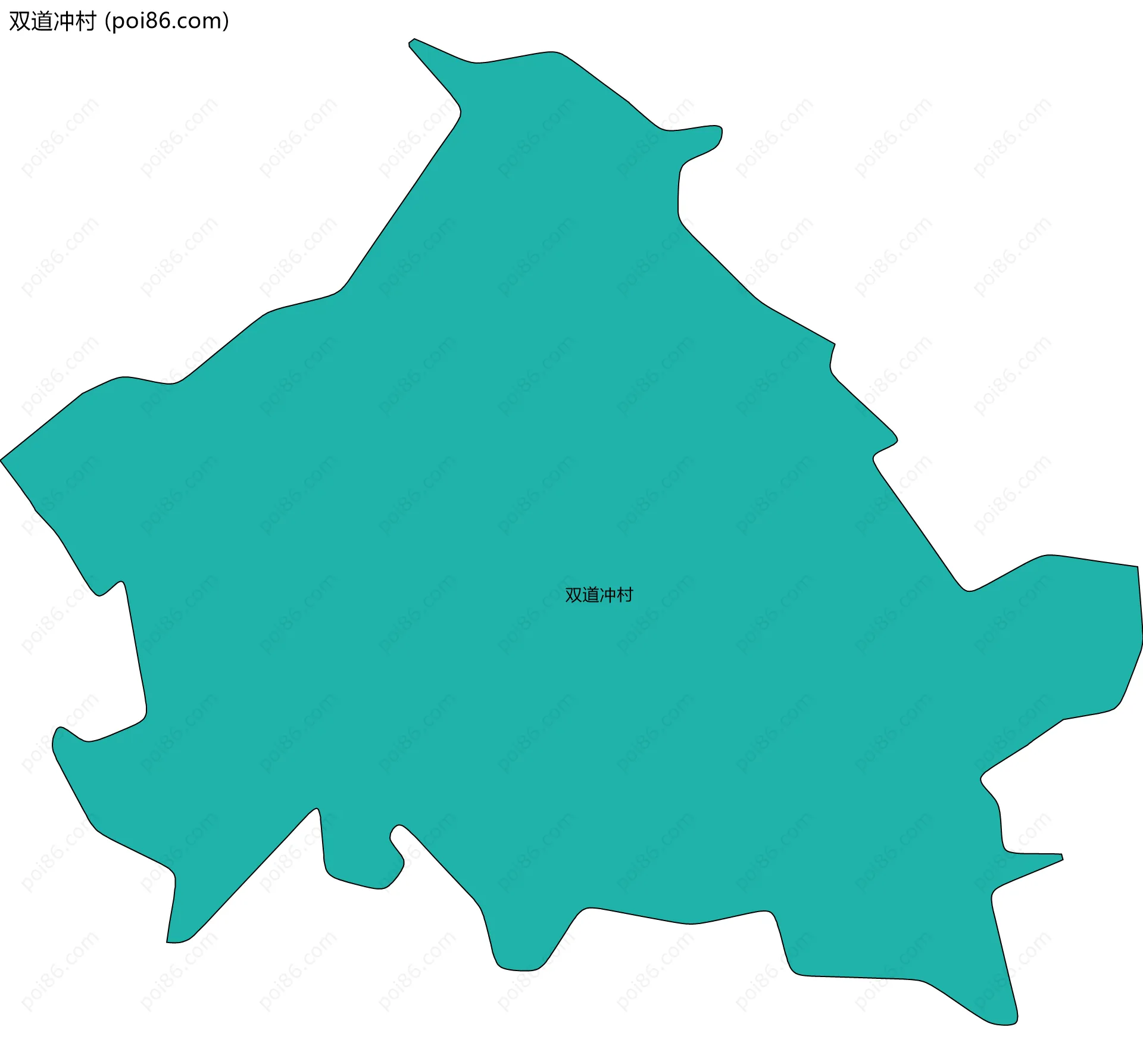 双道冲村边界地图