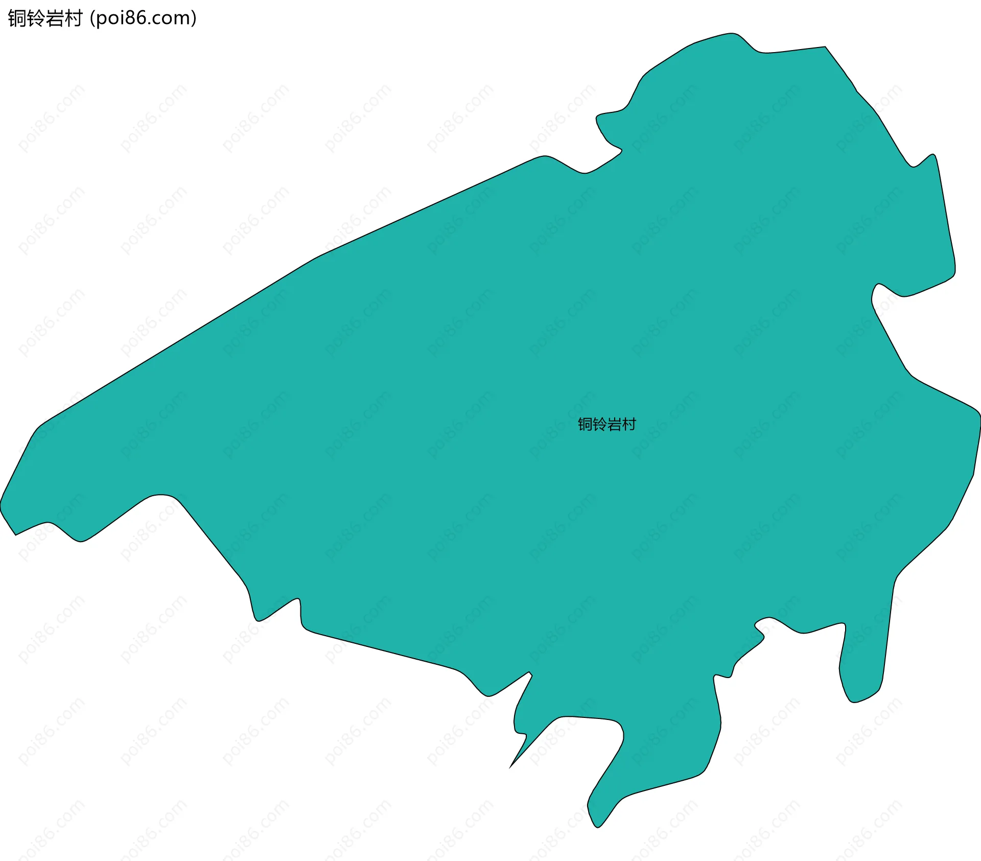 铜铃岩村边界地图