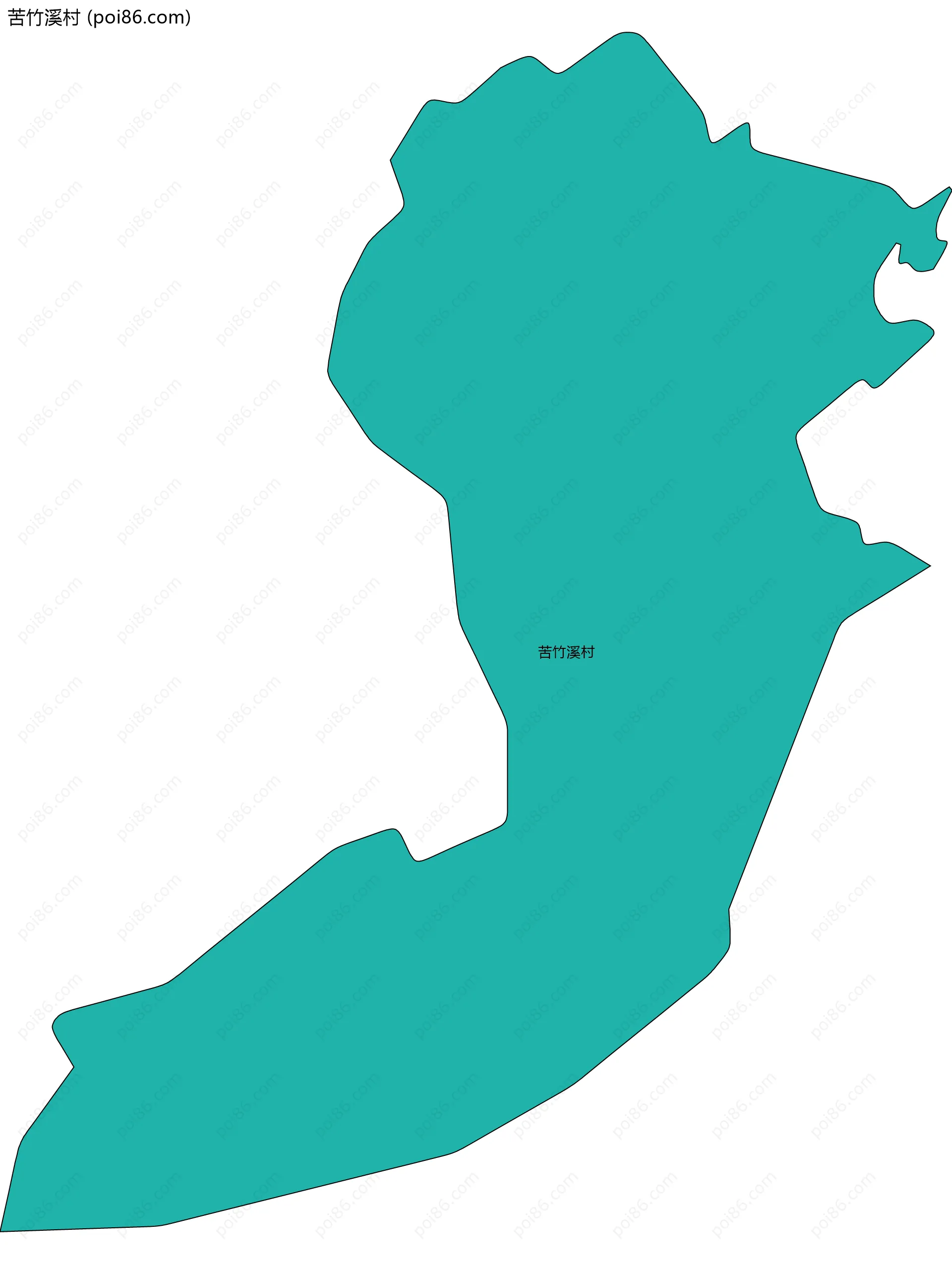 苦竹溪村边界地图