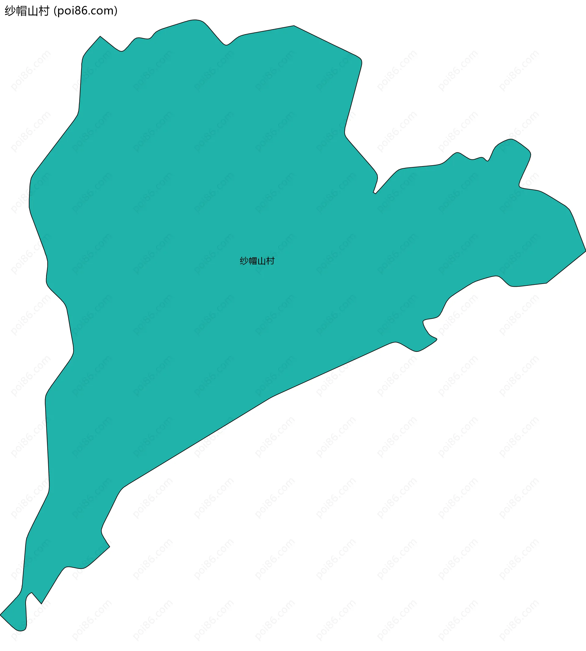 纱帽山村边界地图