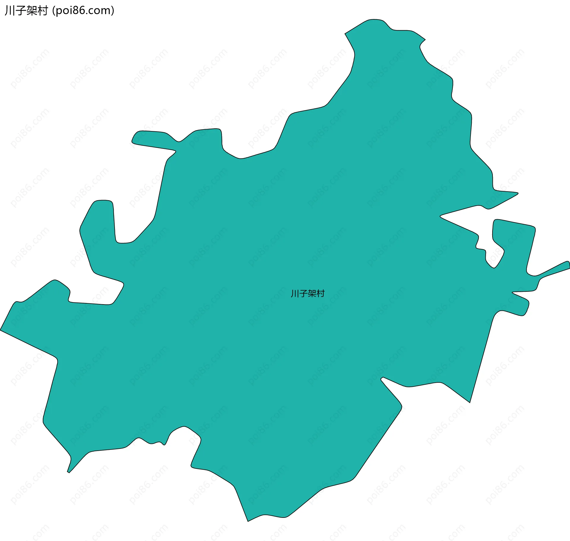 川子架村边界地图