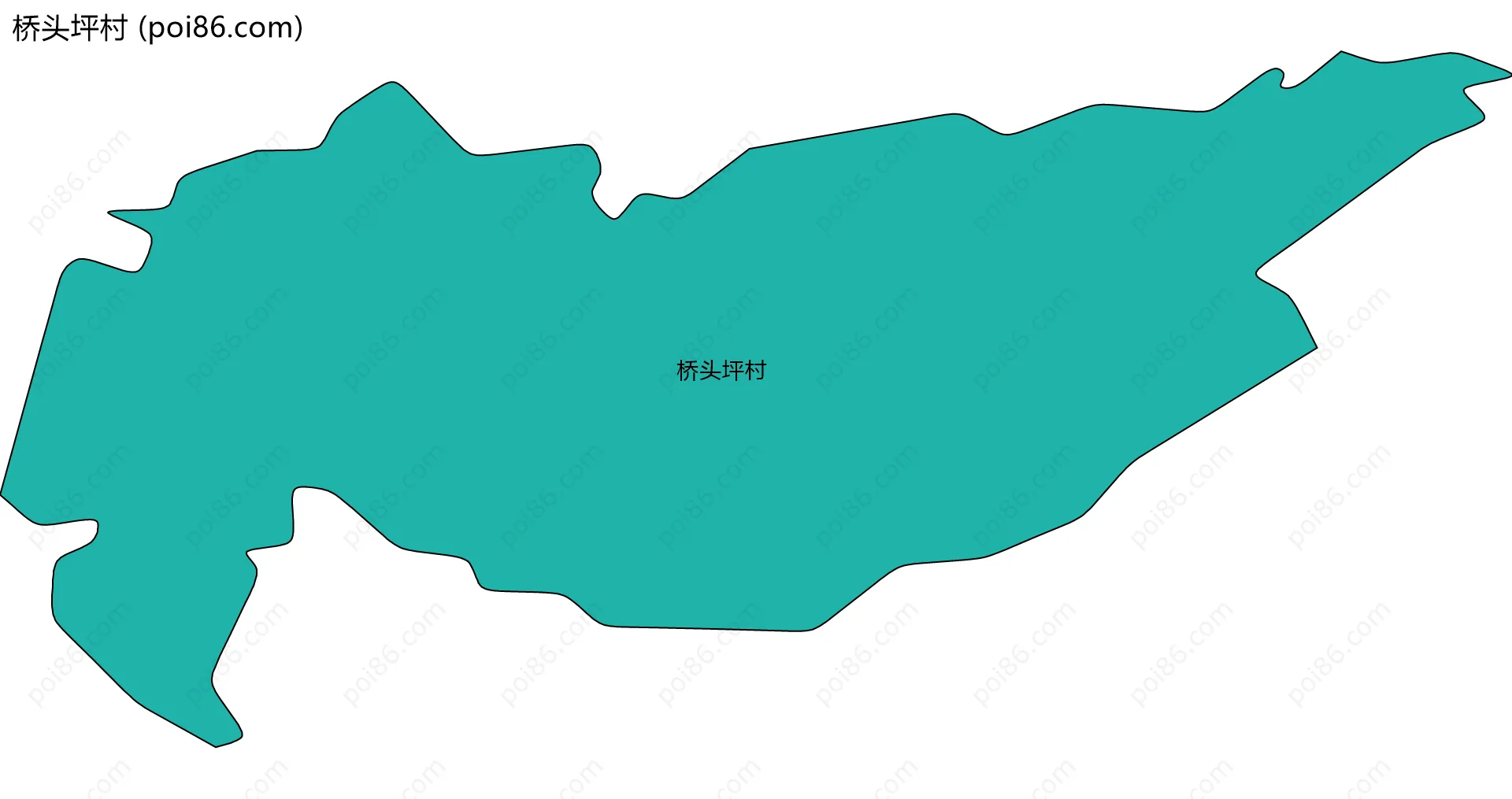 桥头坪村边界地图