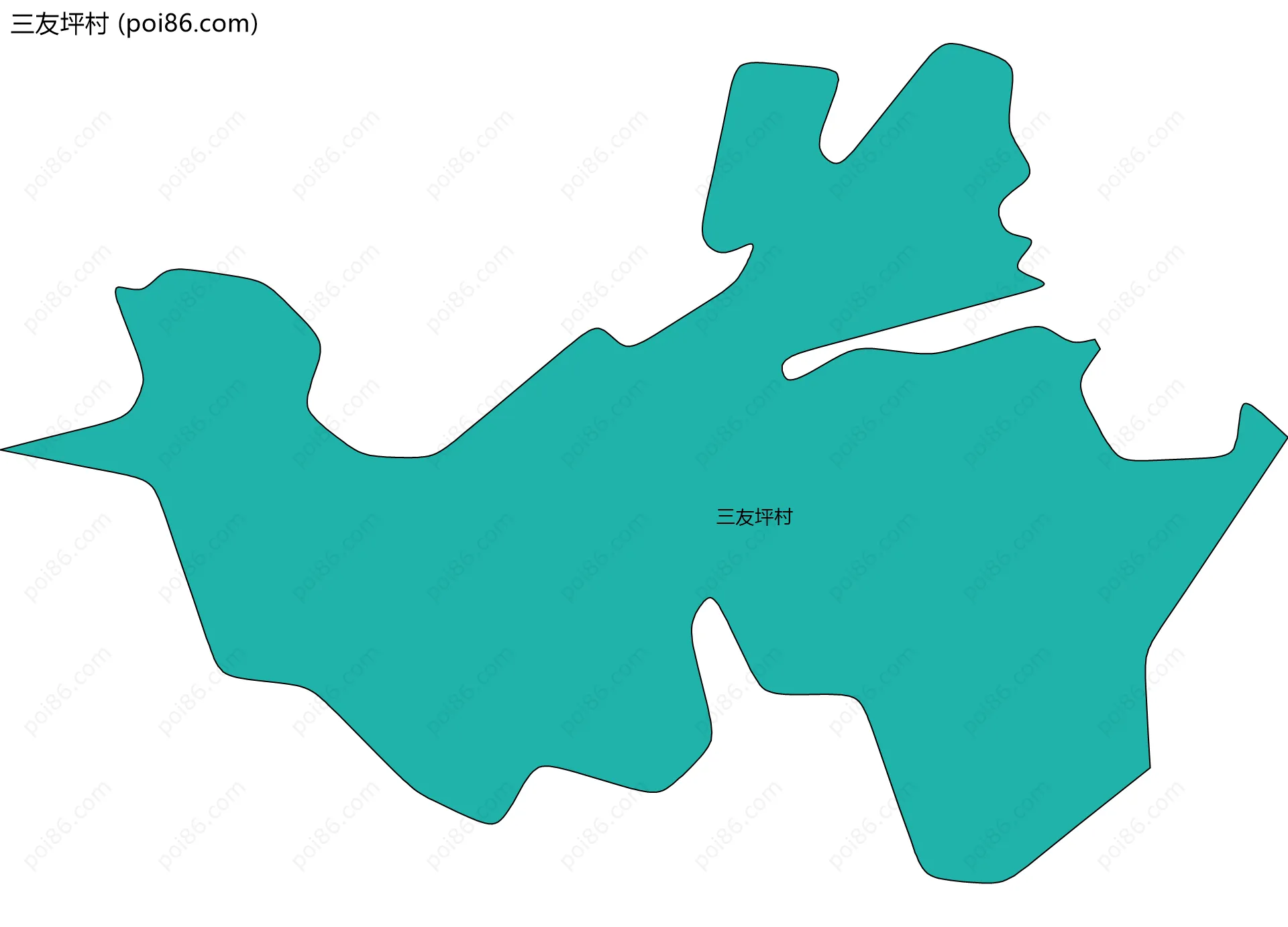 三友坪村边界地图