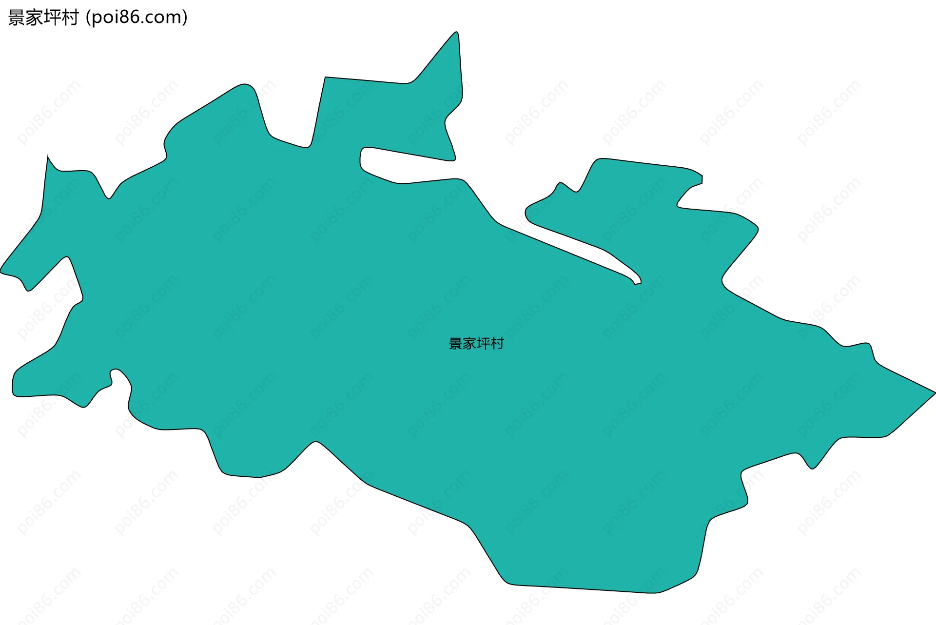 景家坪村边界地图