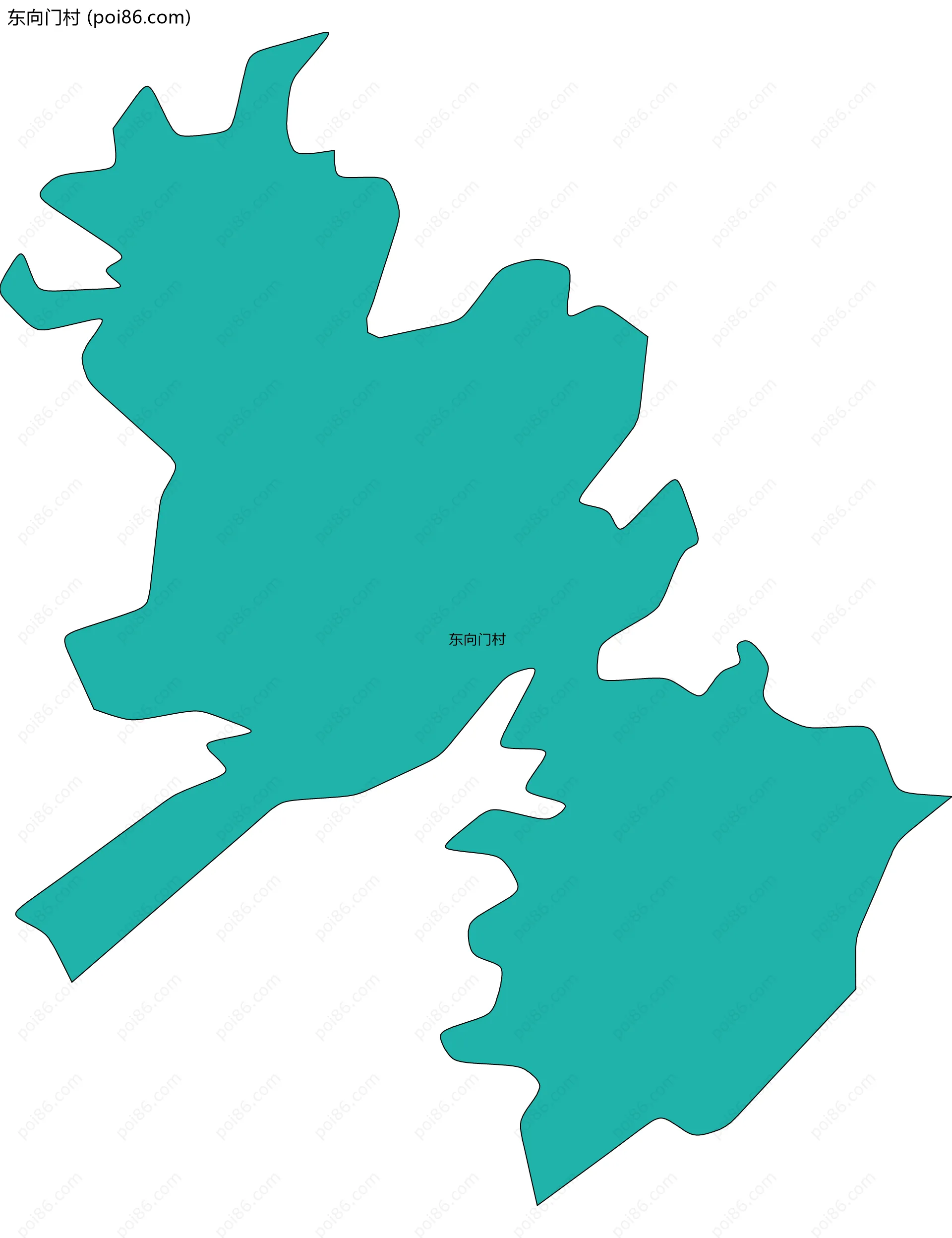 东向门村边界地图