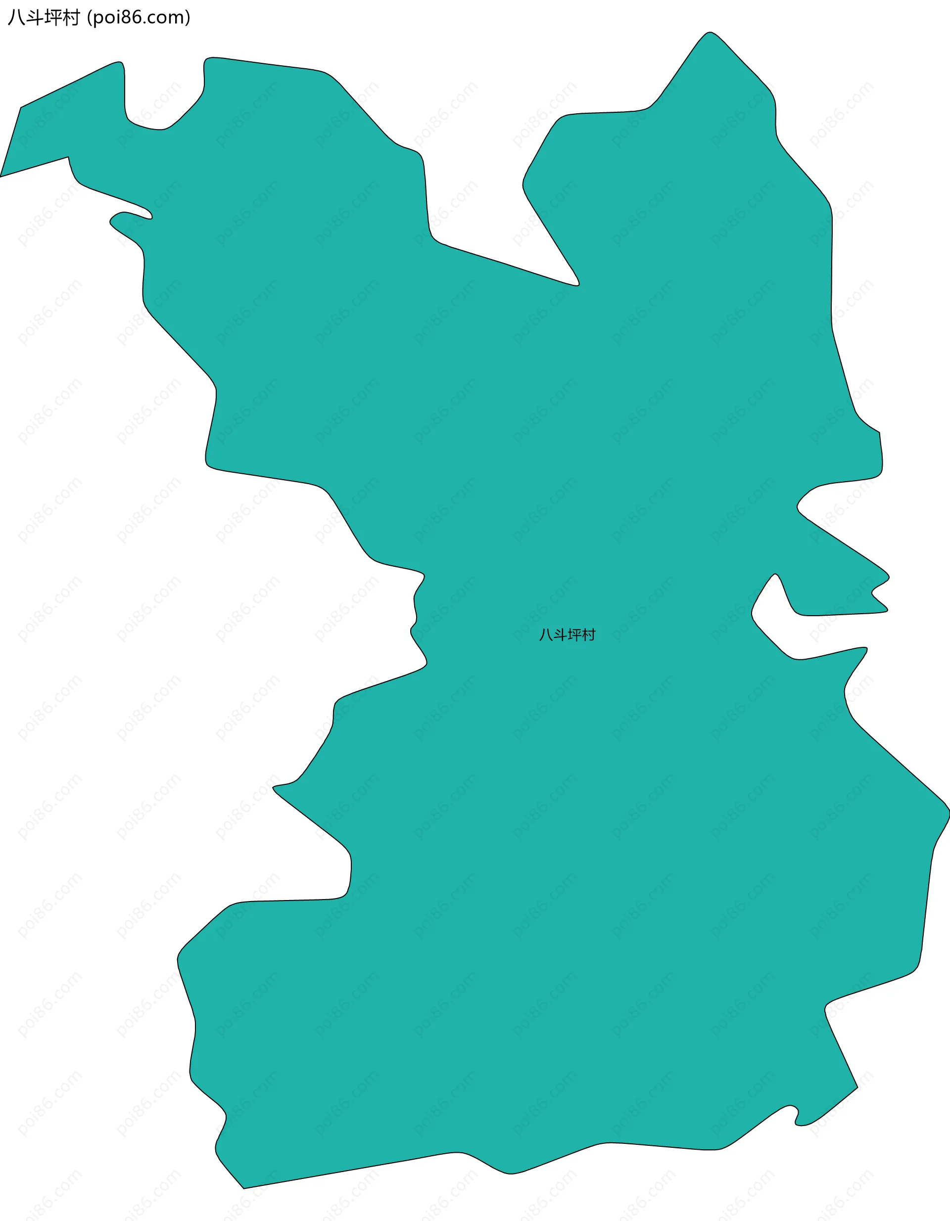 八斗坪村边界地图