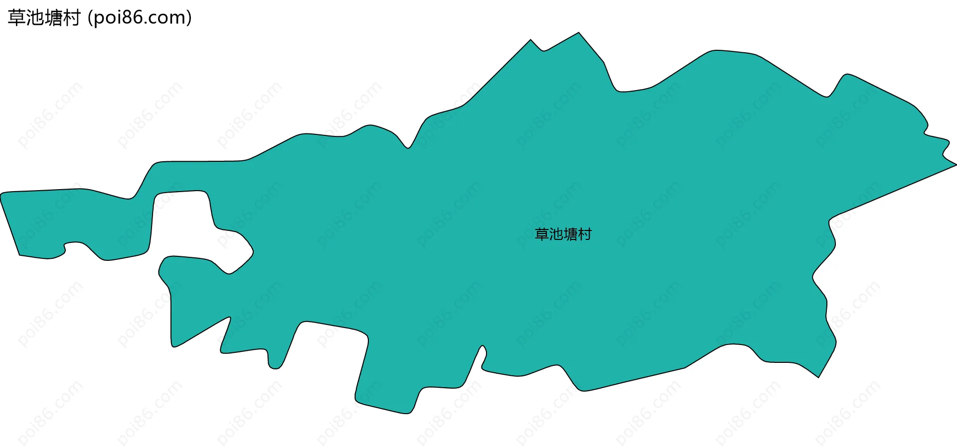 草池塘村边界地图