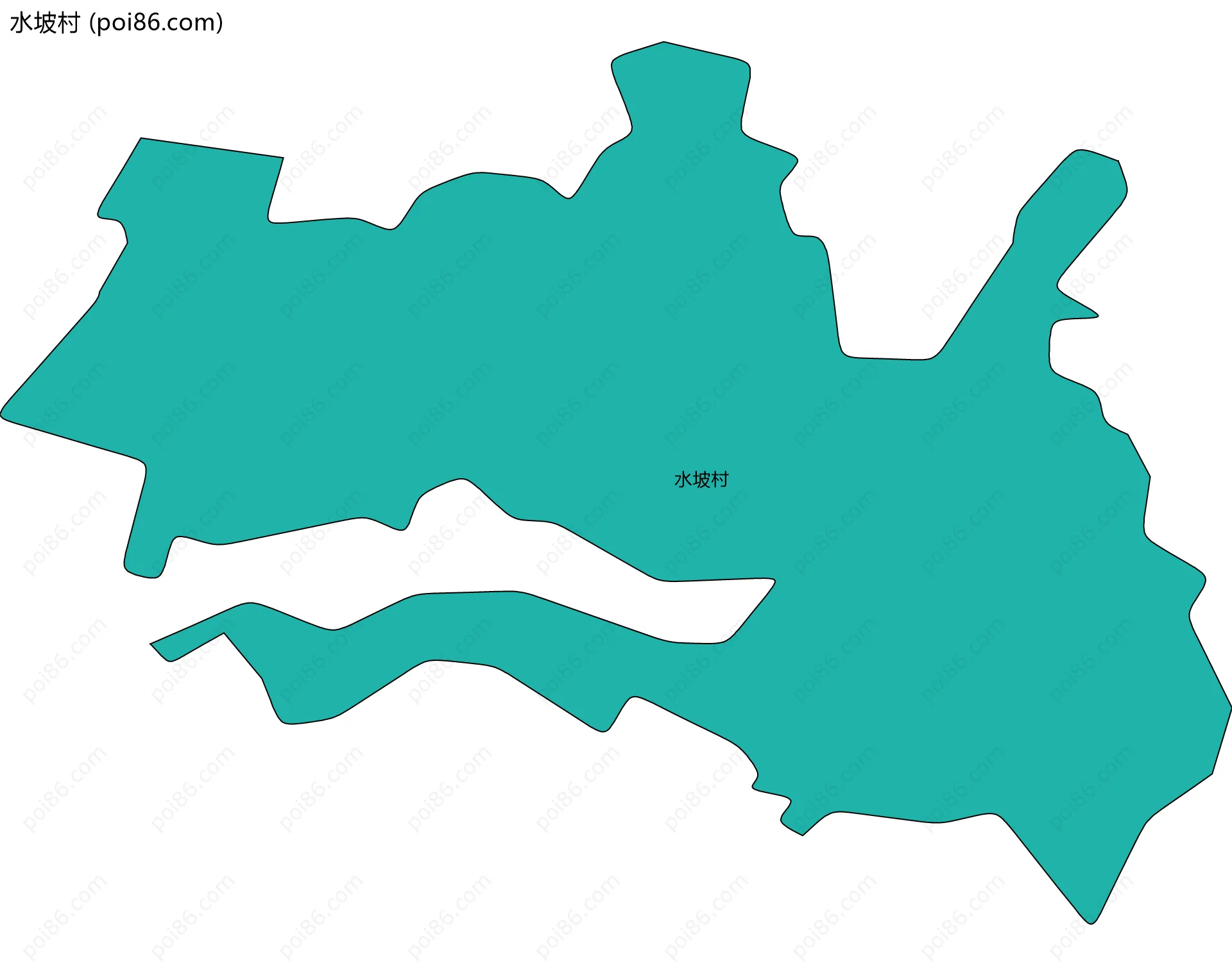 水坡村边界地图