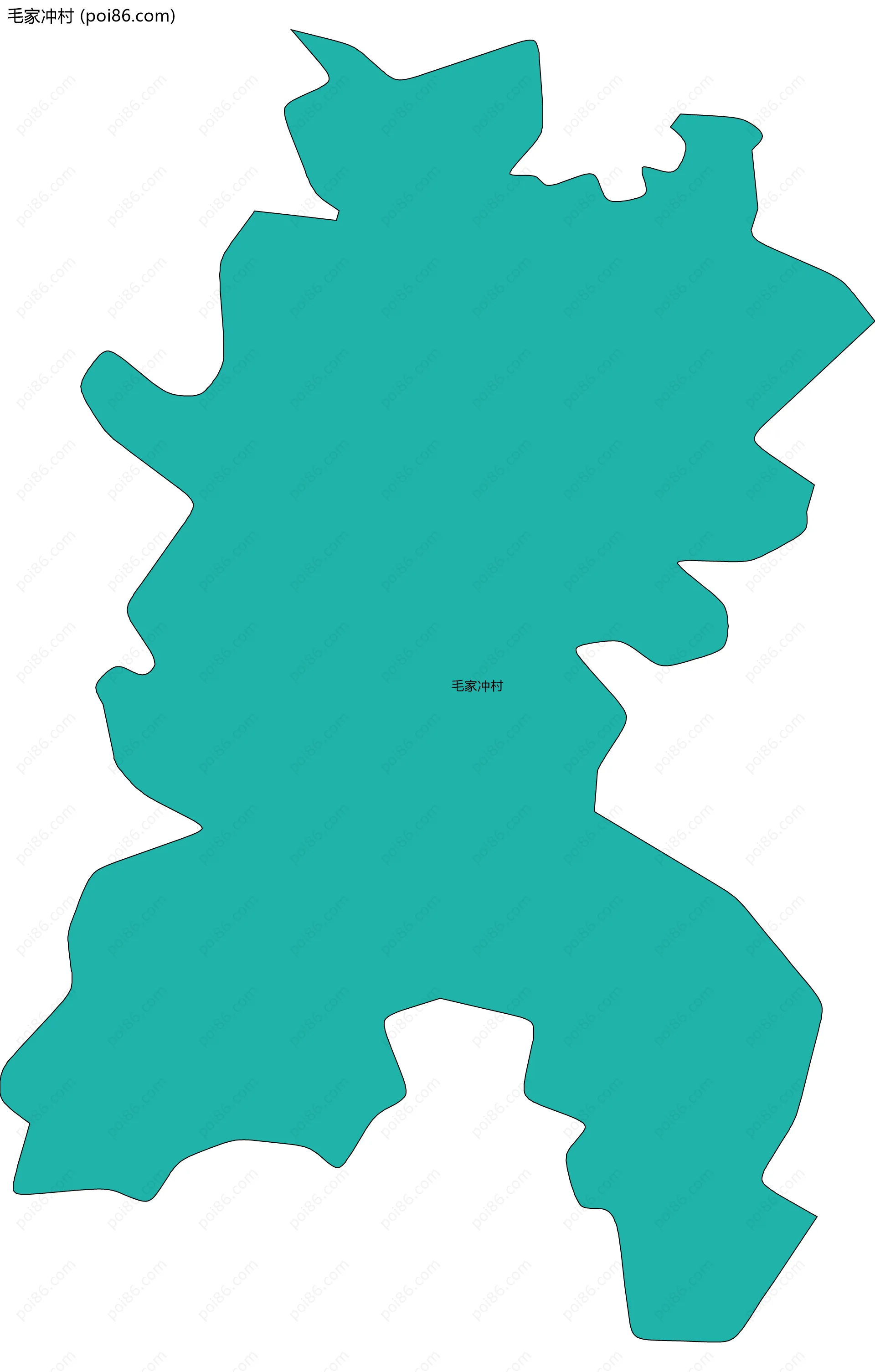 毛家冲村边界地图