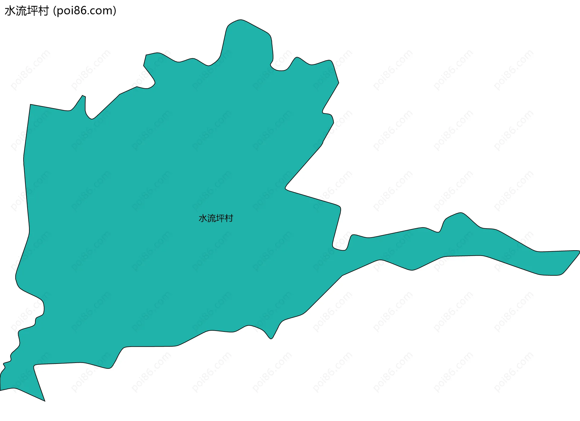 水流坪村边界地图