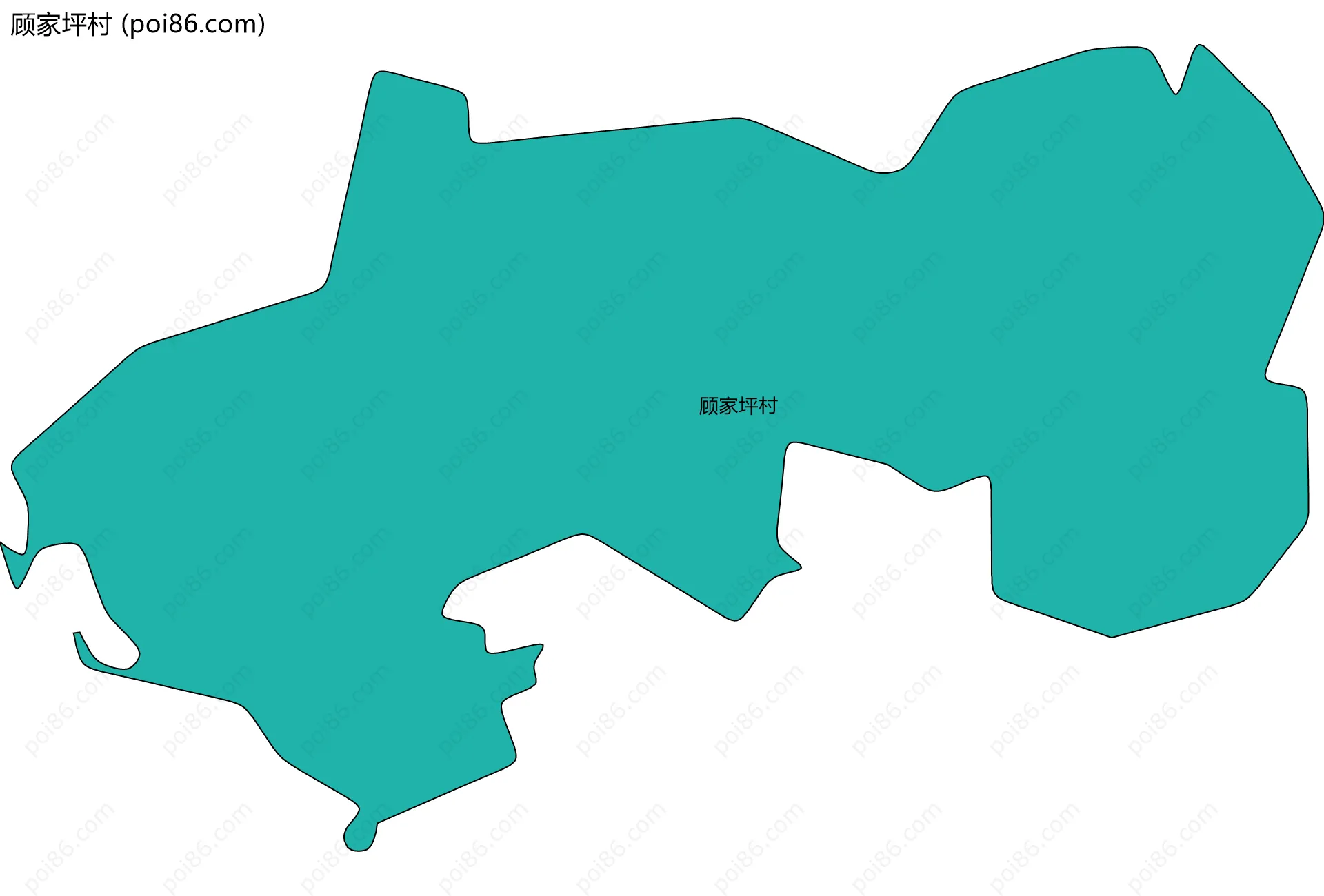 顾家坪村边界地图