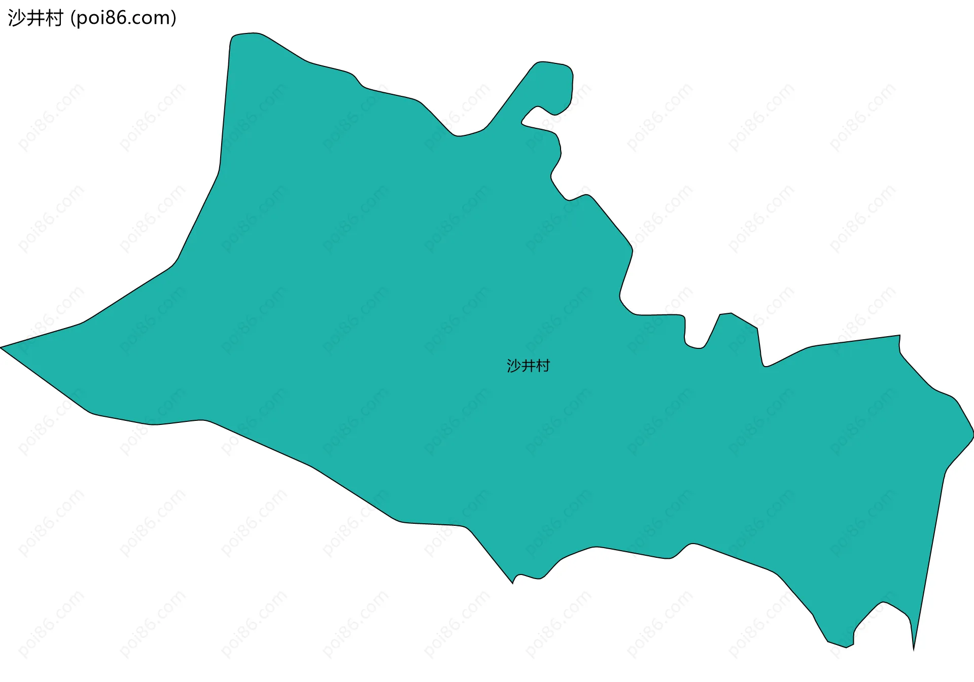 沙井村边界地图