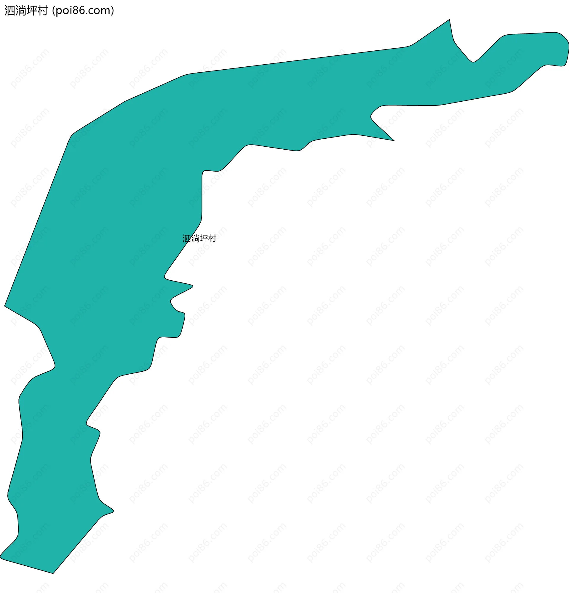 泗淌坪村边界地图