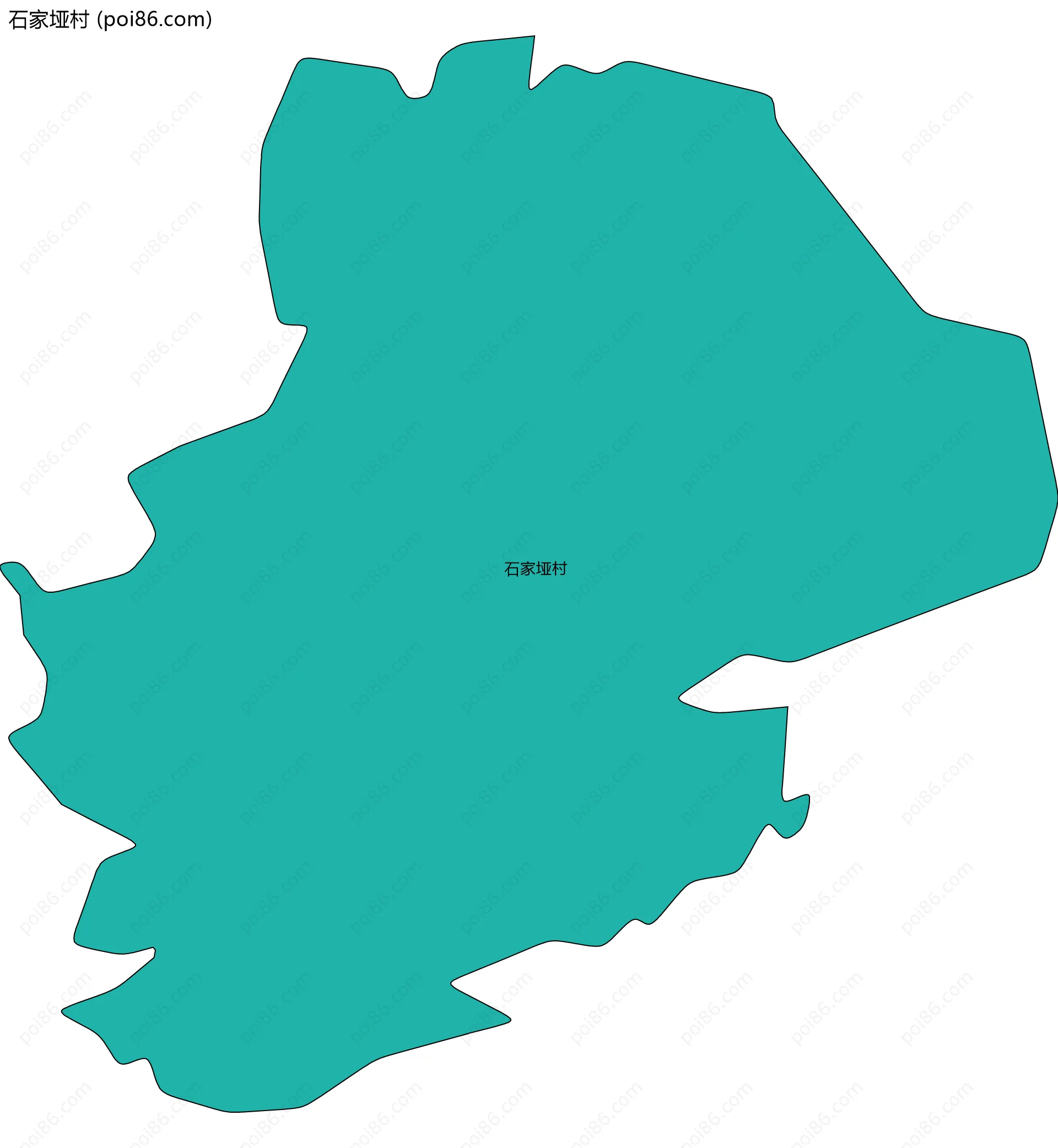 石家垭村边界地图