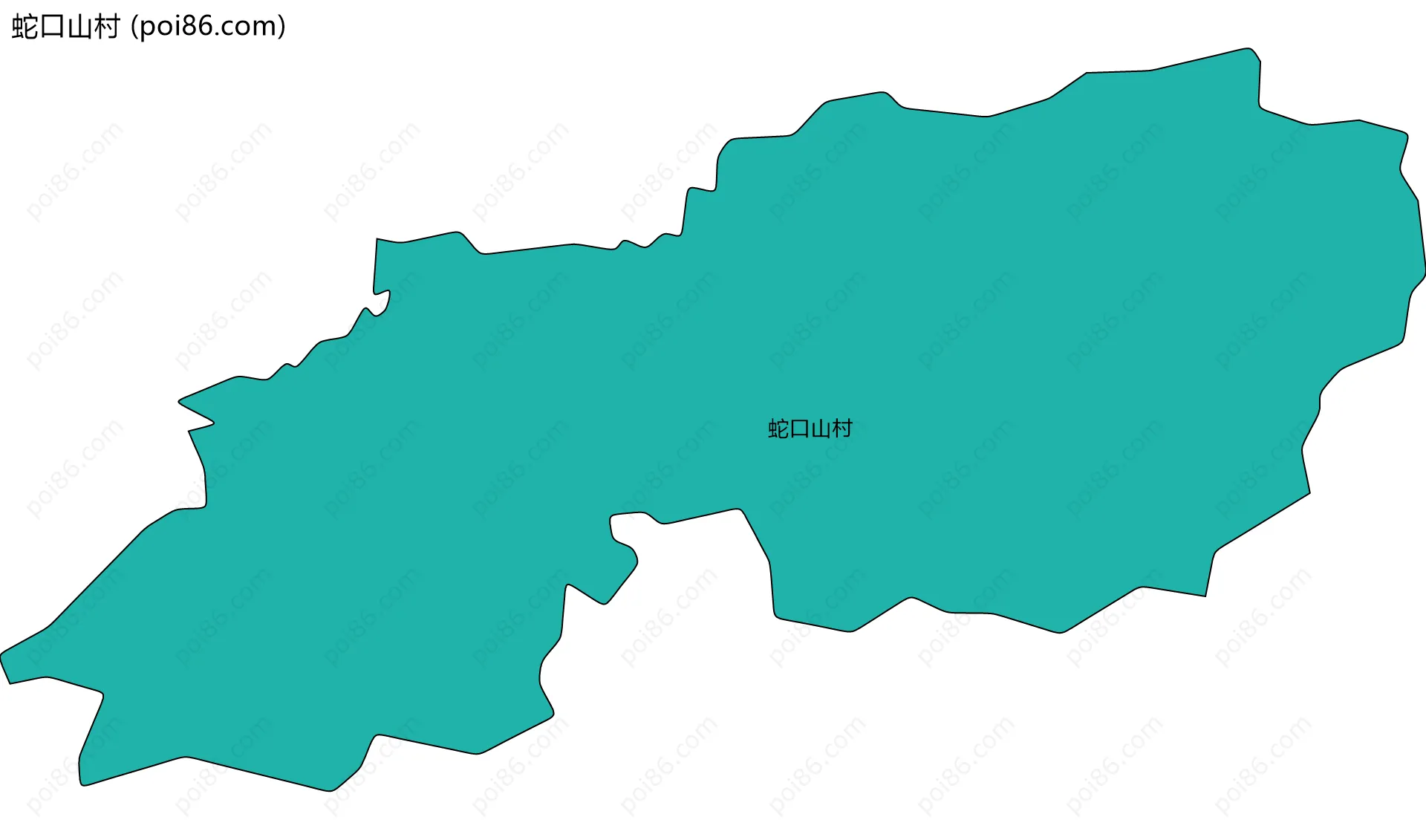 蛇口山村边界地图