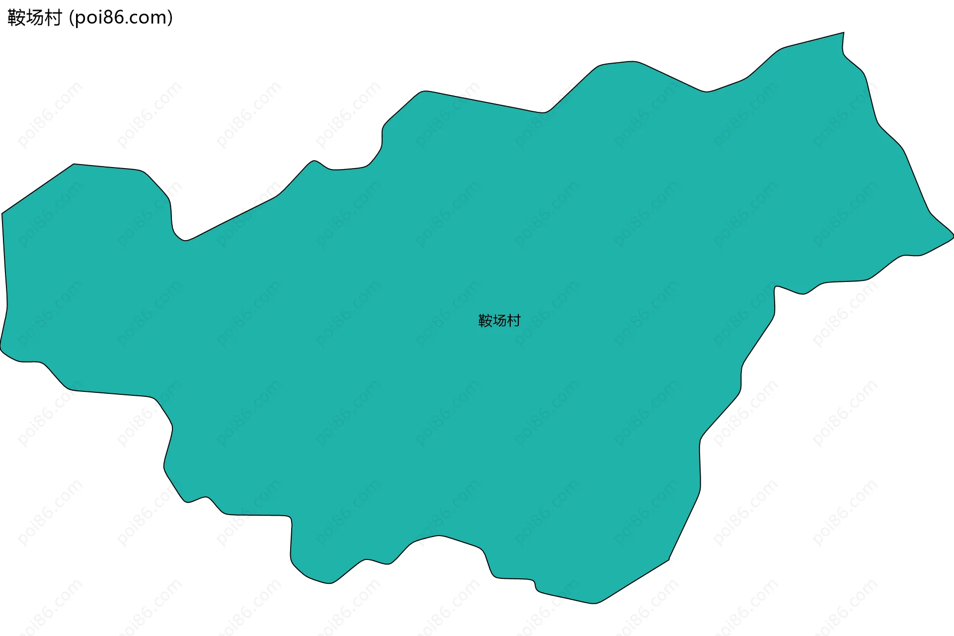 鞍场村边界地图