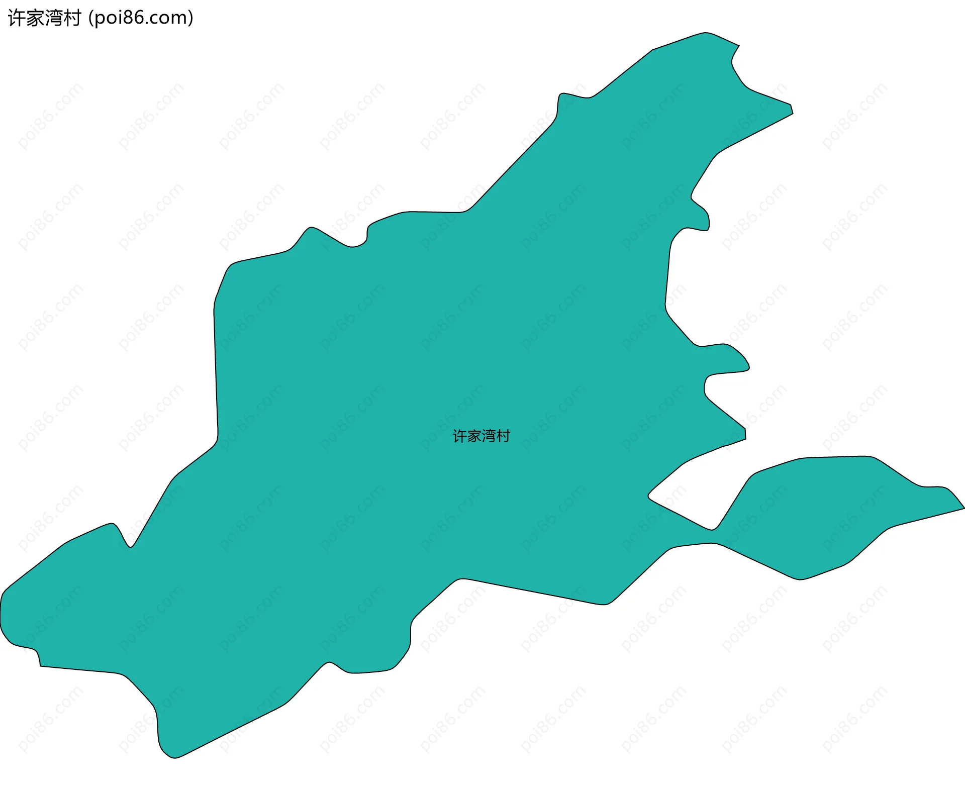 许家湾村边界地图