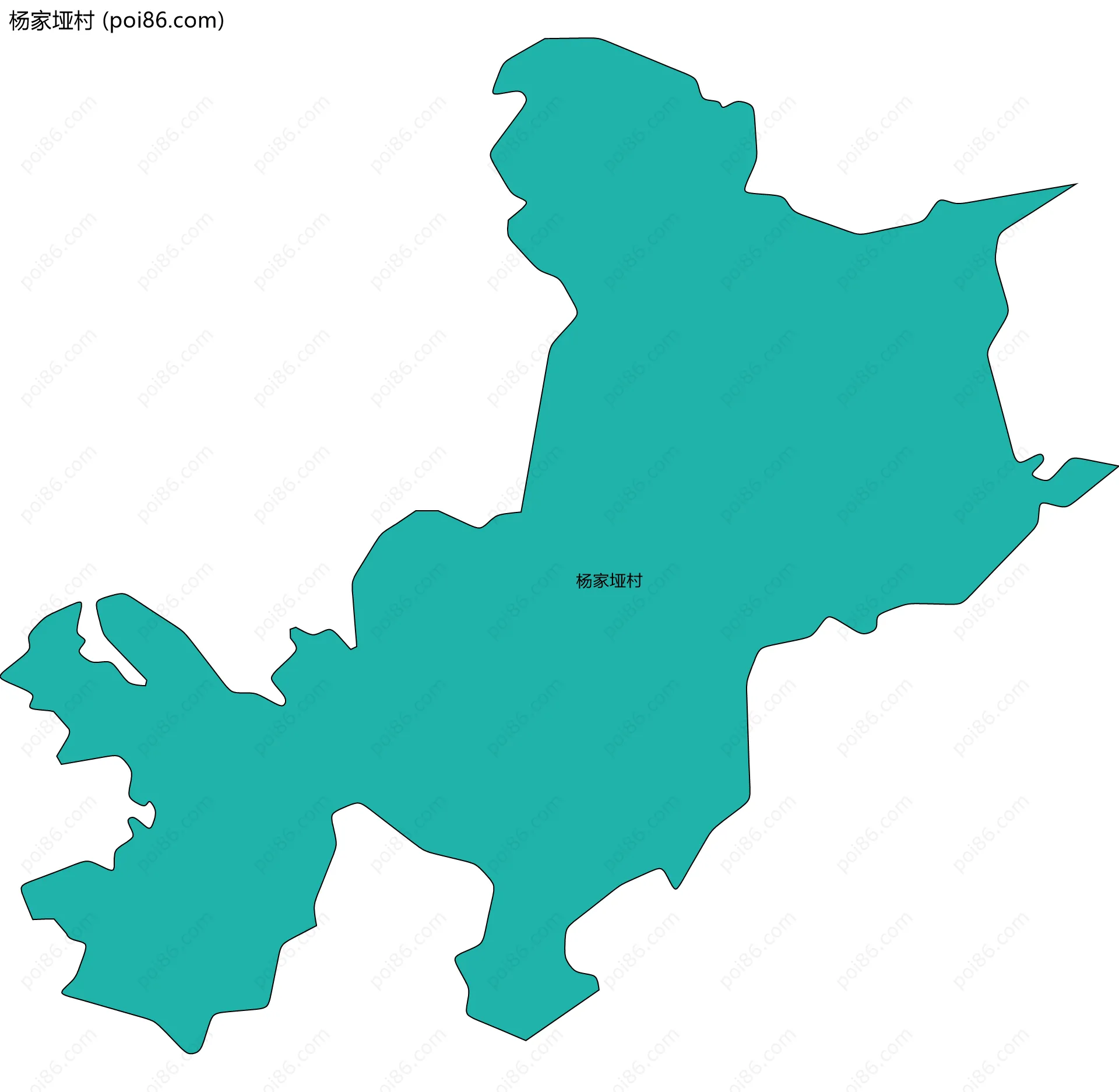 杨家垭村边界地图