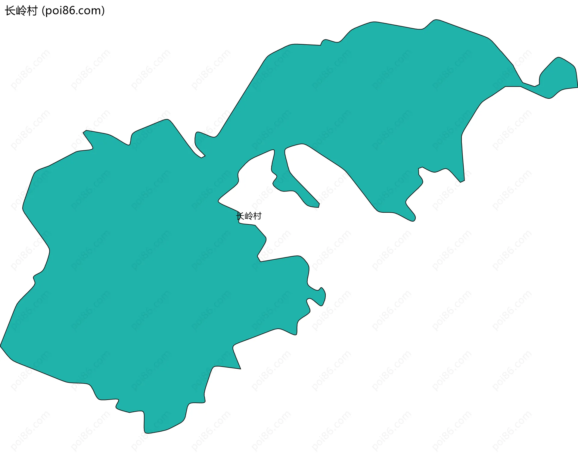 长岭村边界地图