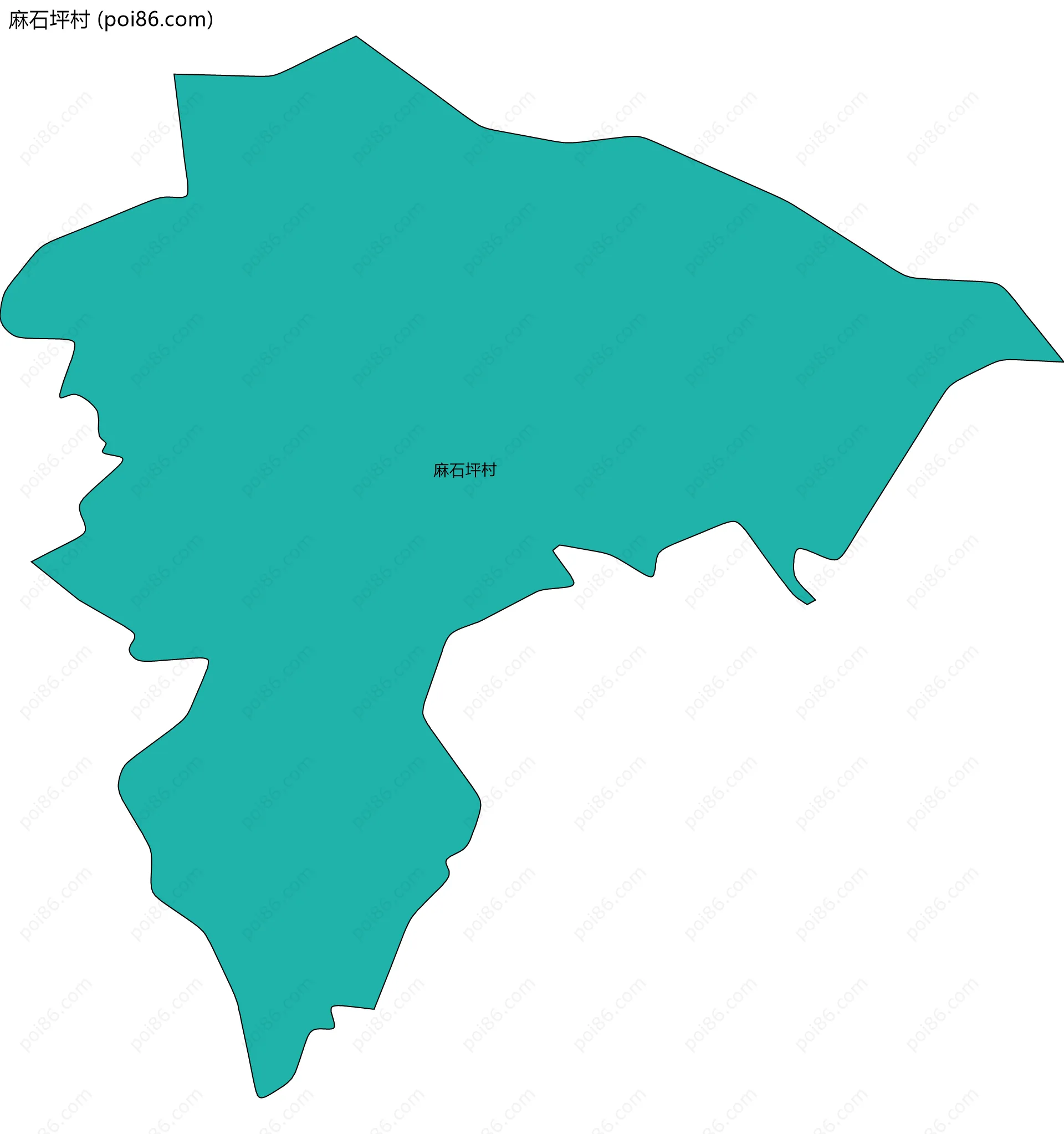 麻石坪村边界地图