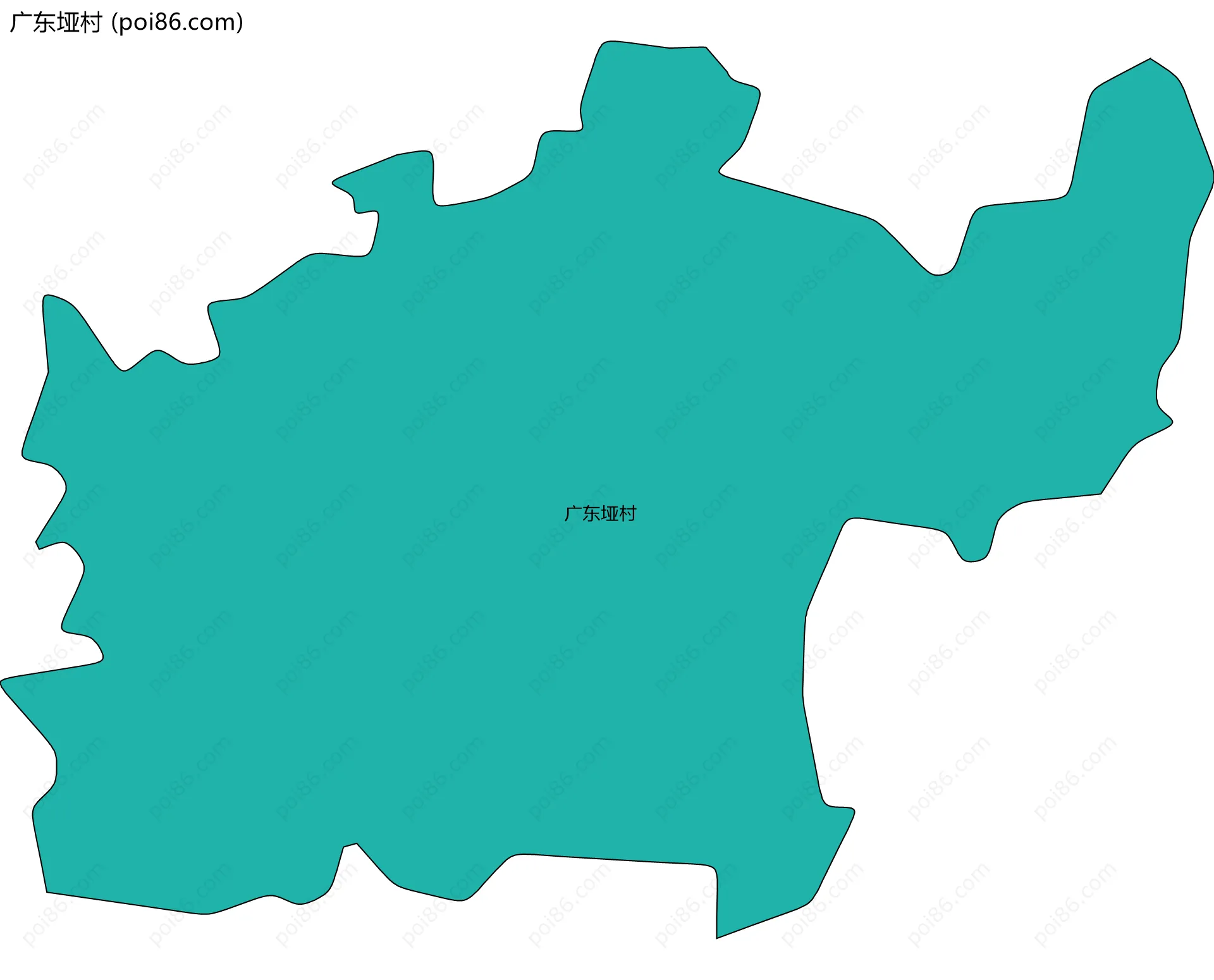 广东垭村边界地图