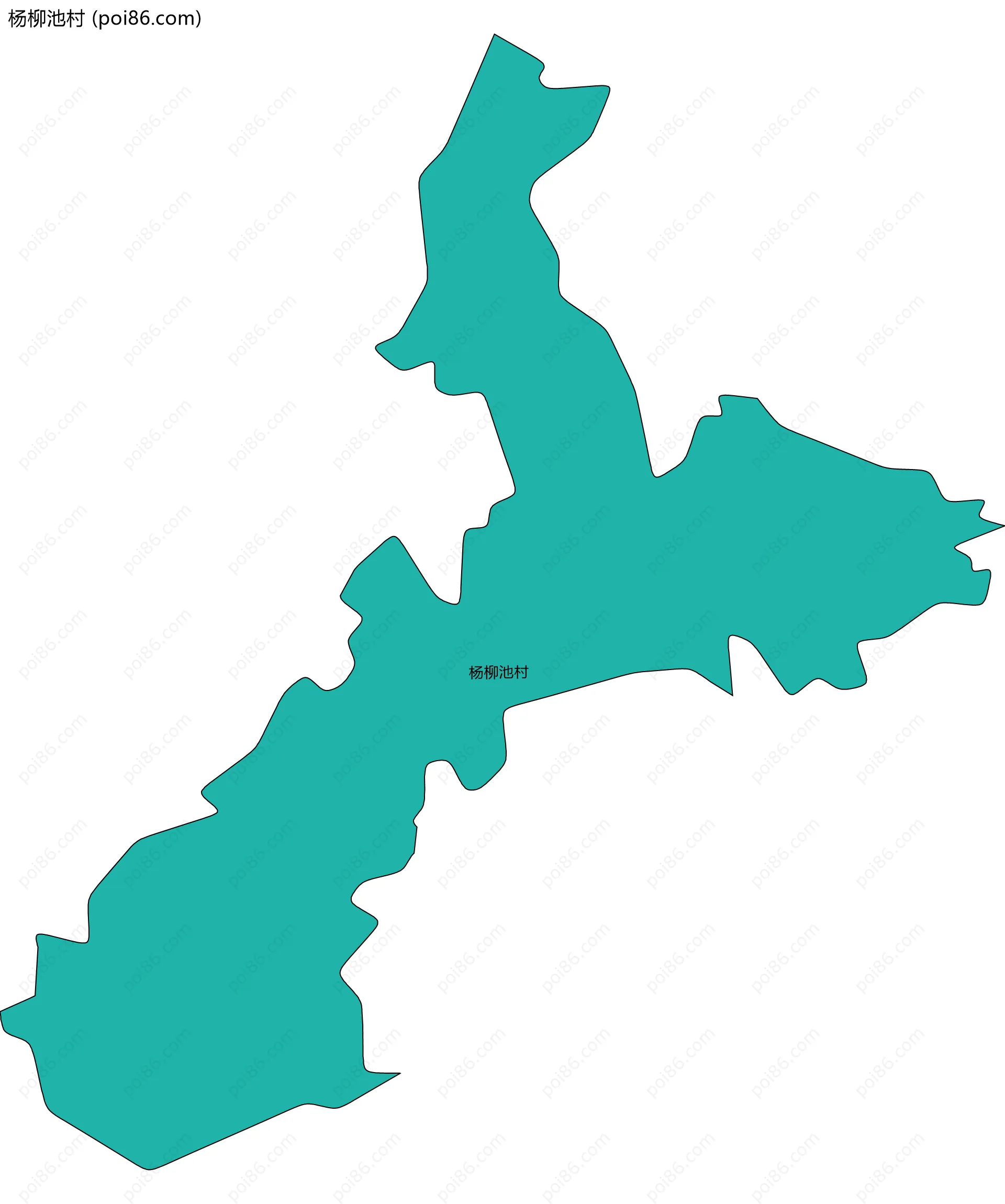 杨柳池村边界地图