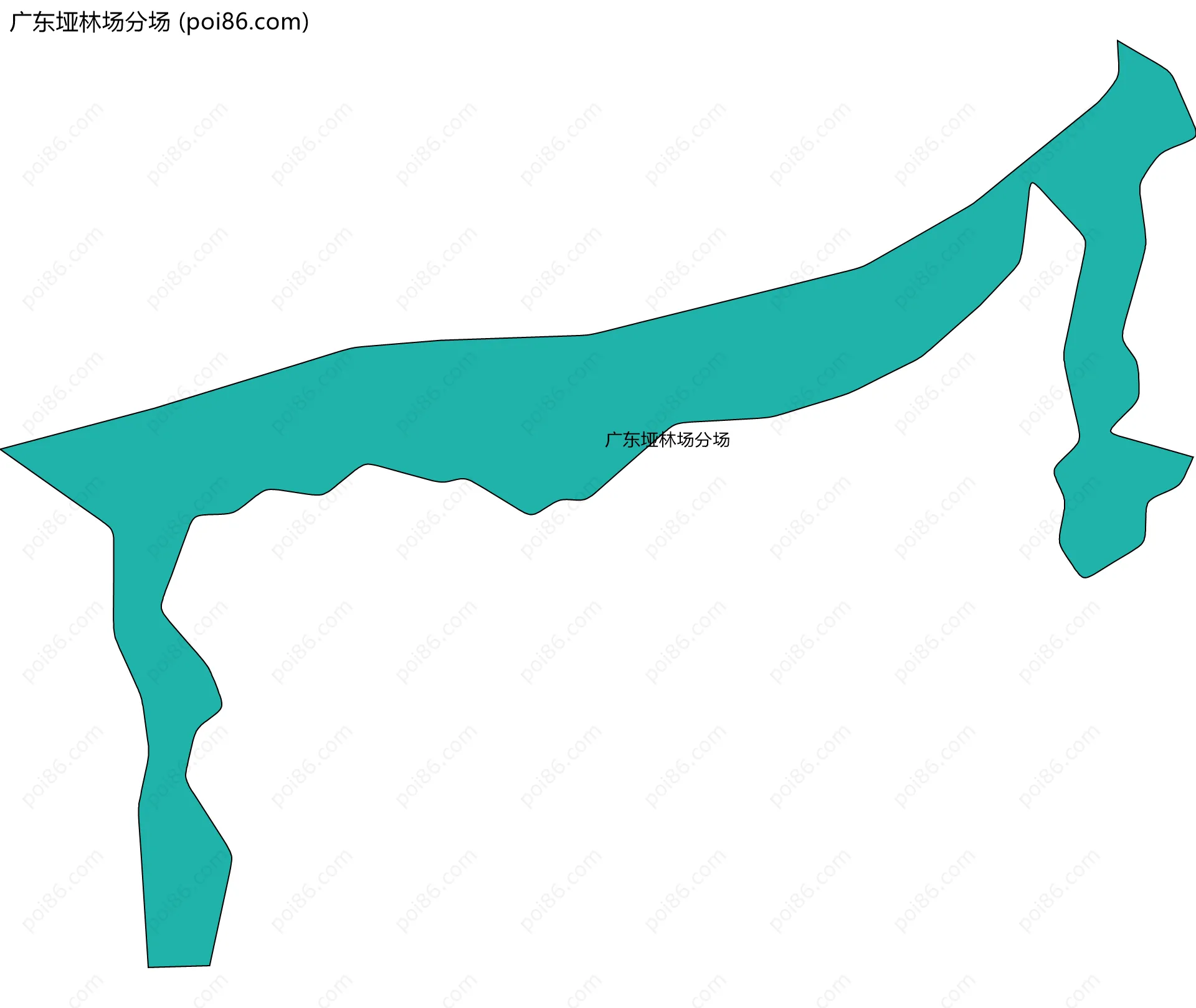 广东垭林场分场边界地图