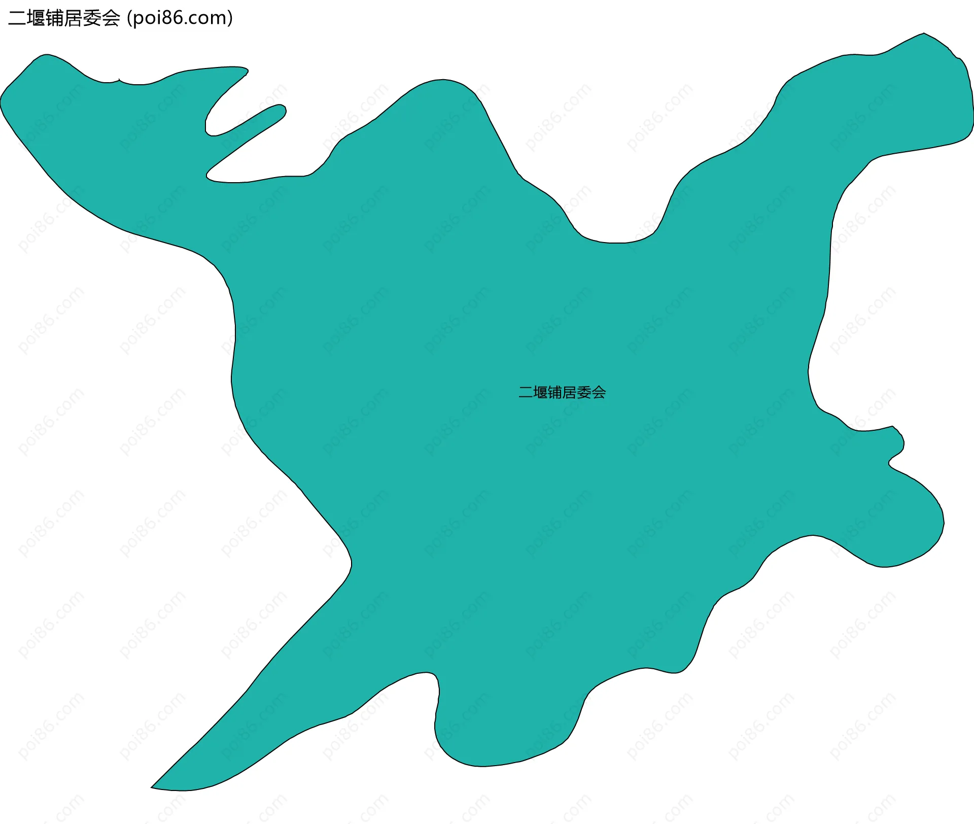 二堰铺居委会边界地图