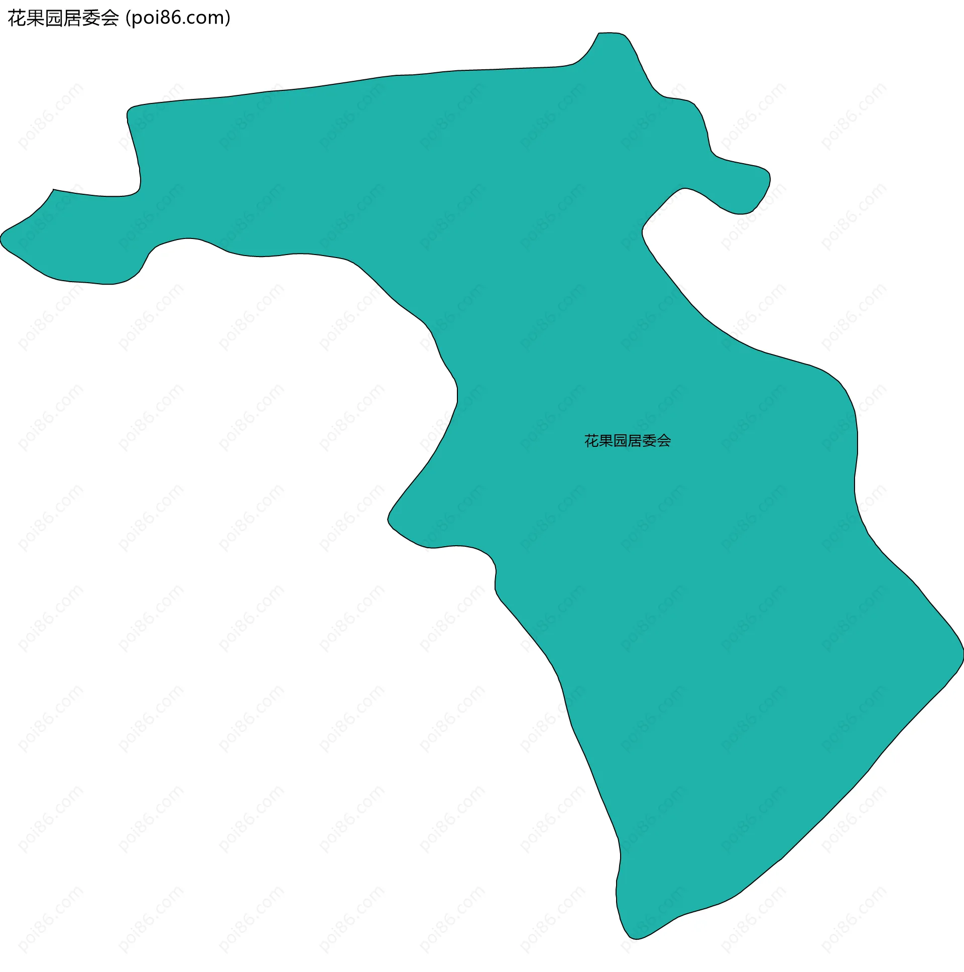 花果园居委会边界地图