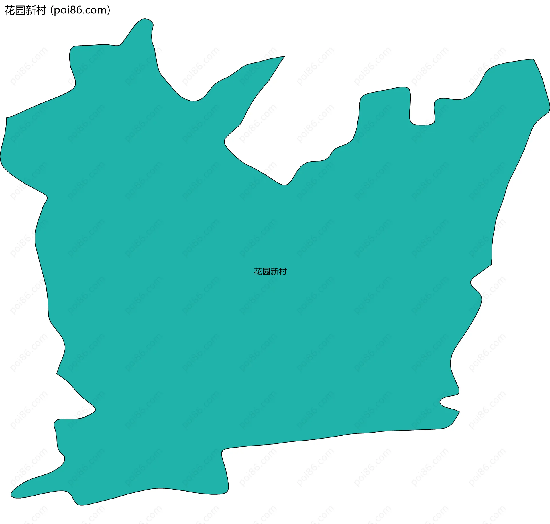 花园新村边界地图