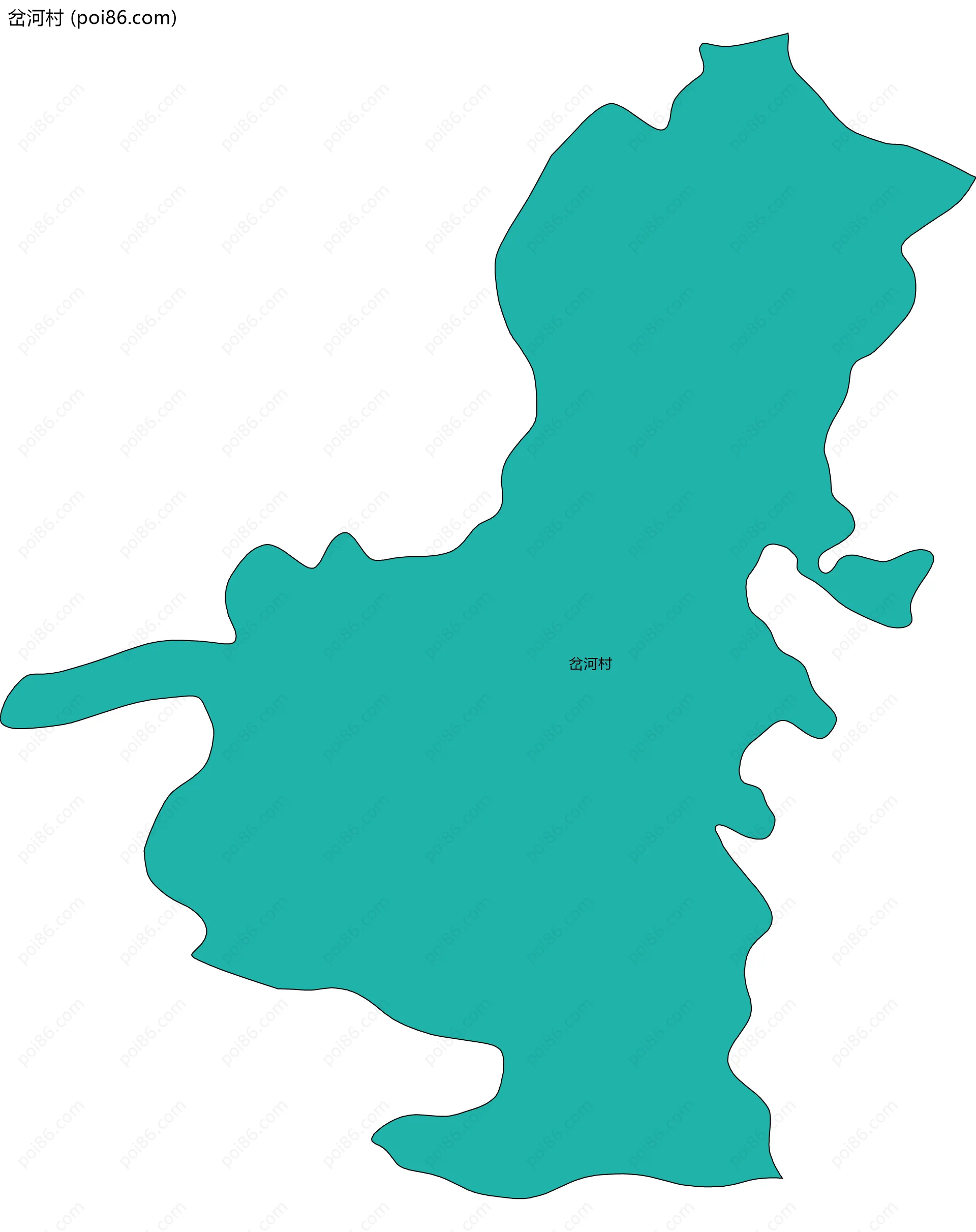 岔河村边界地图