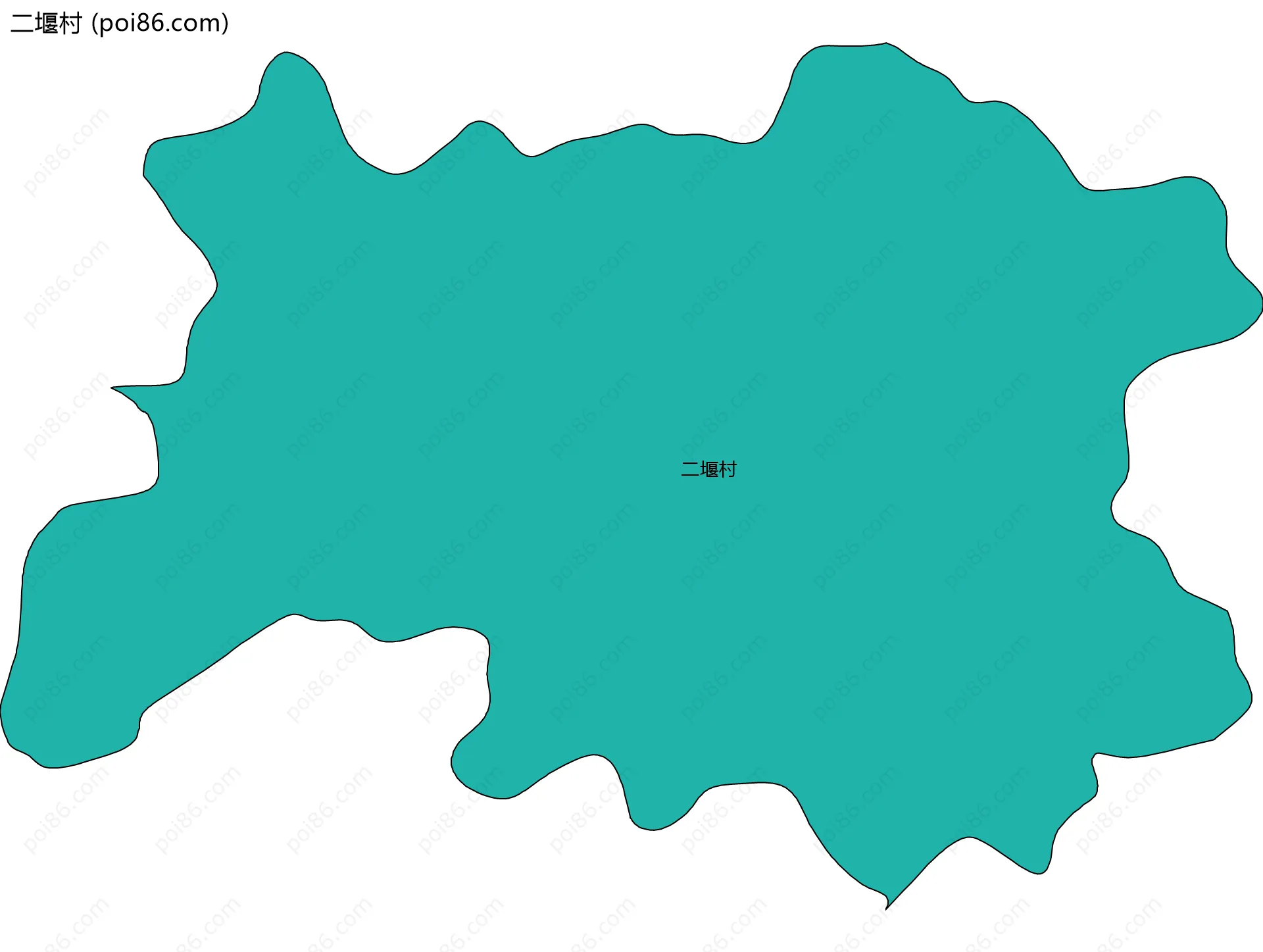 二堰村边界地图