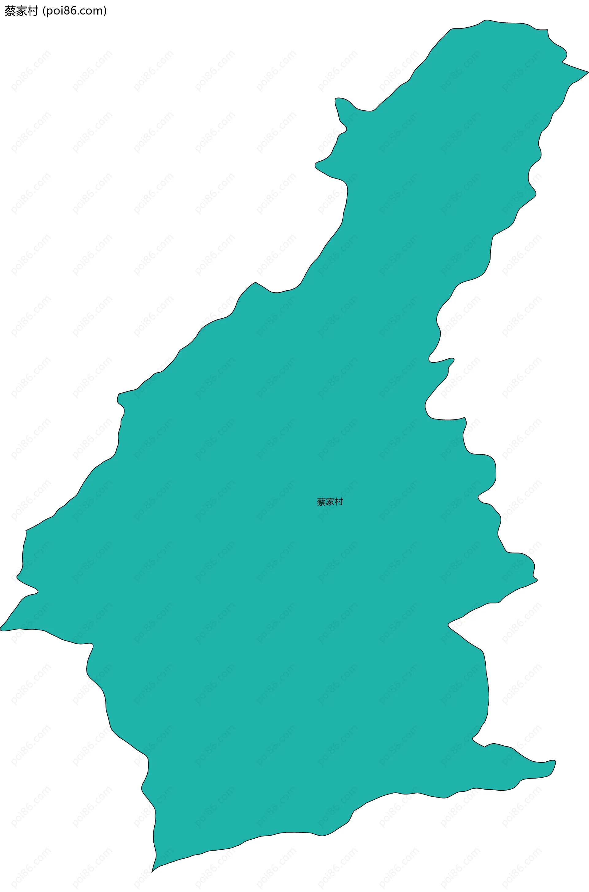 蔡家村边界地图