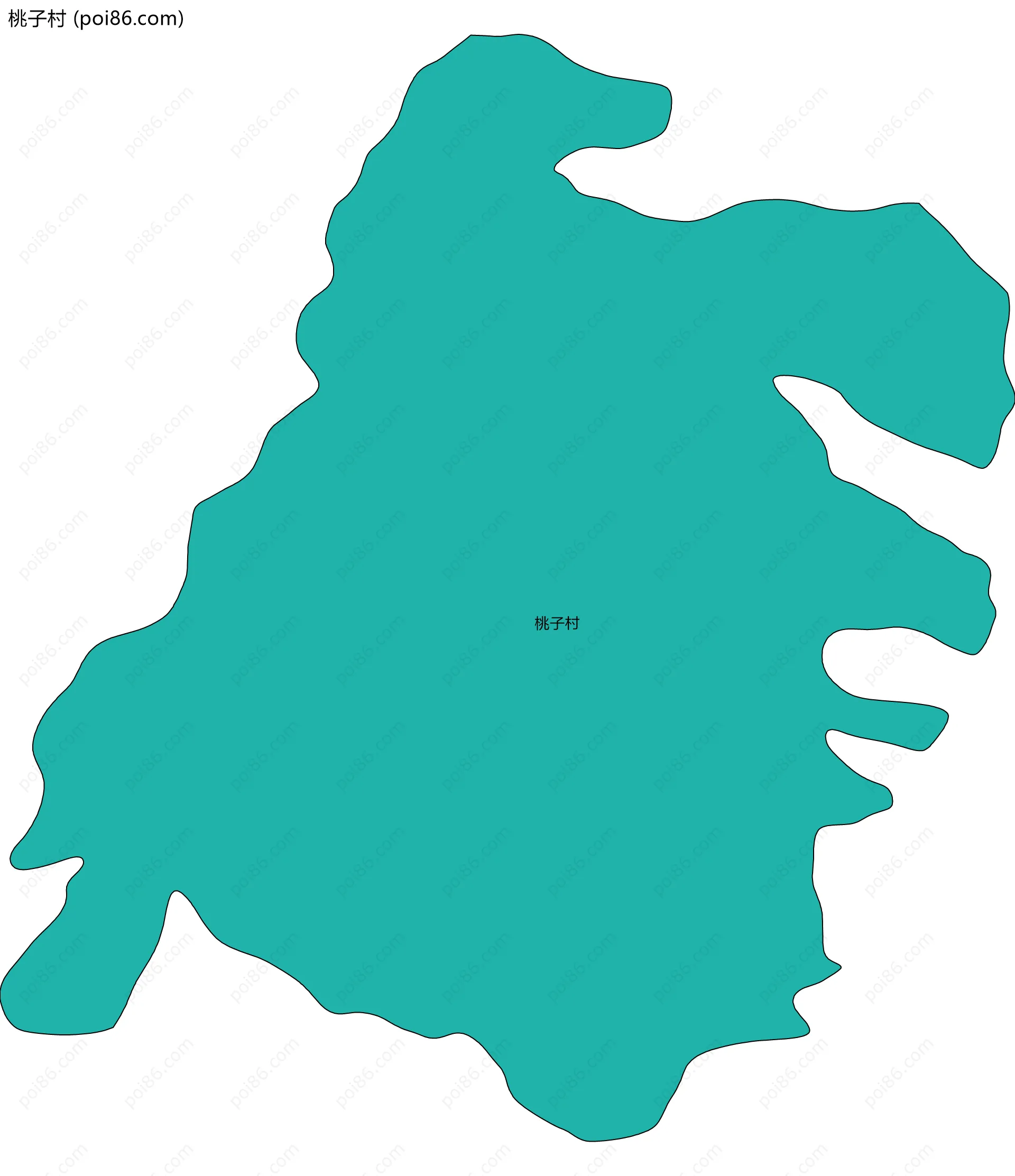 桃子村边界地图