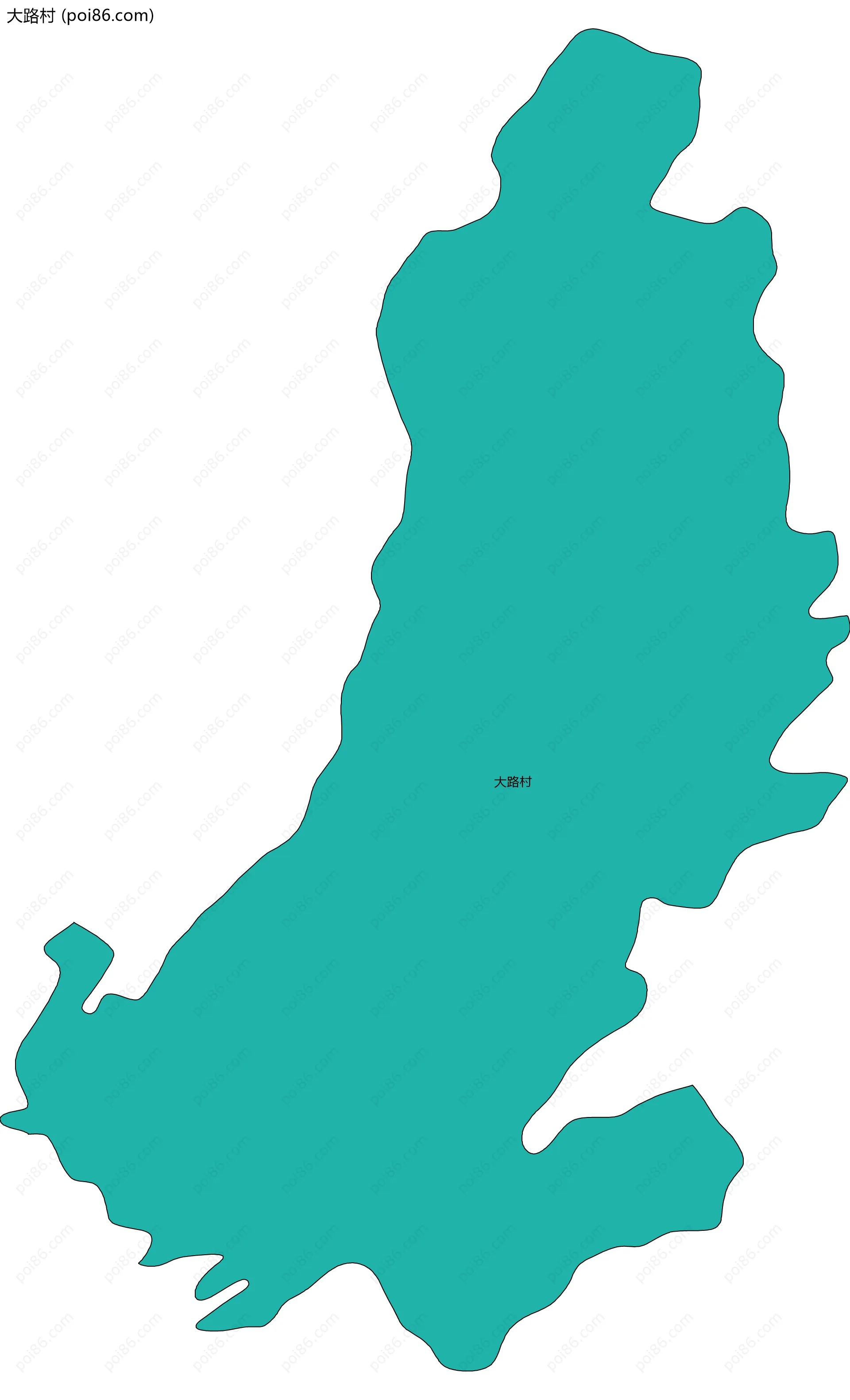 大路村边界地图