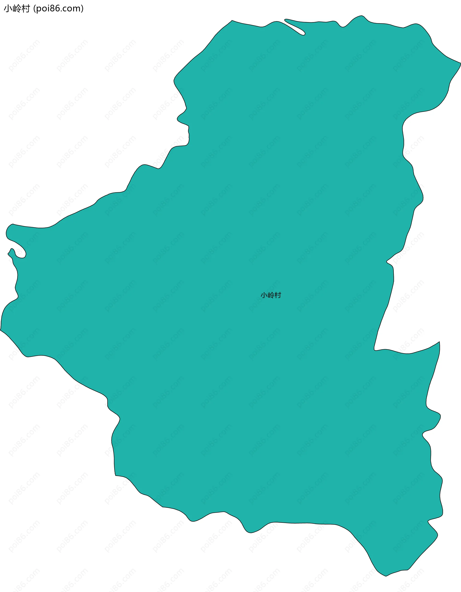 小岭村边界地图