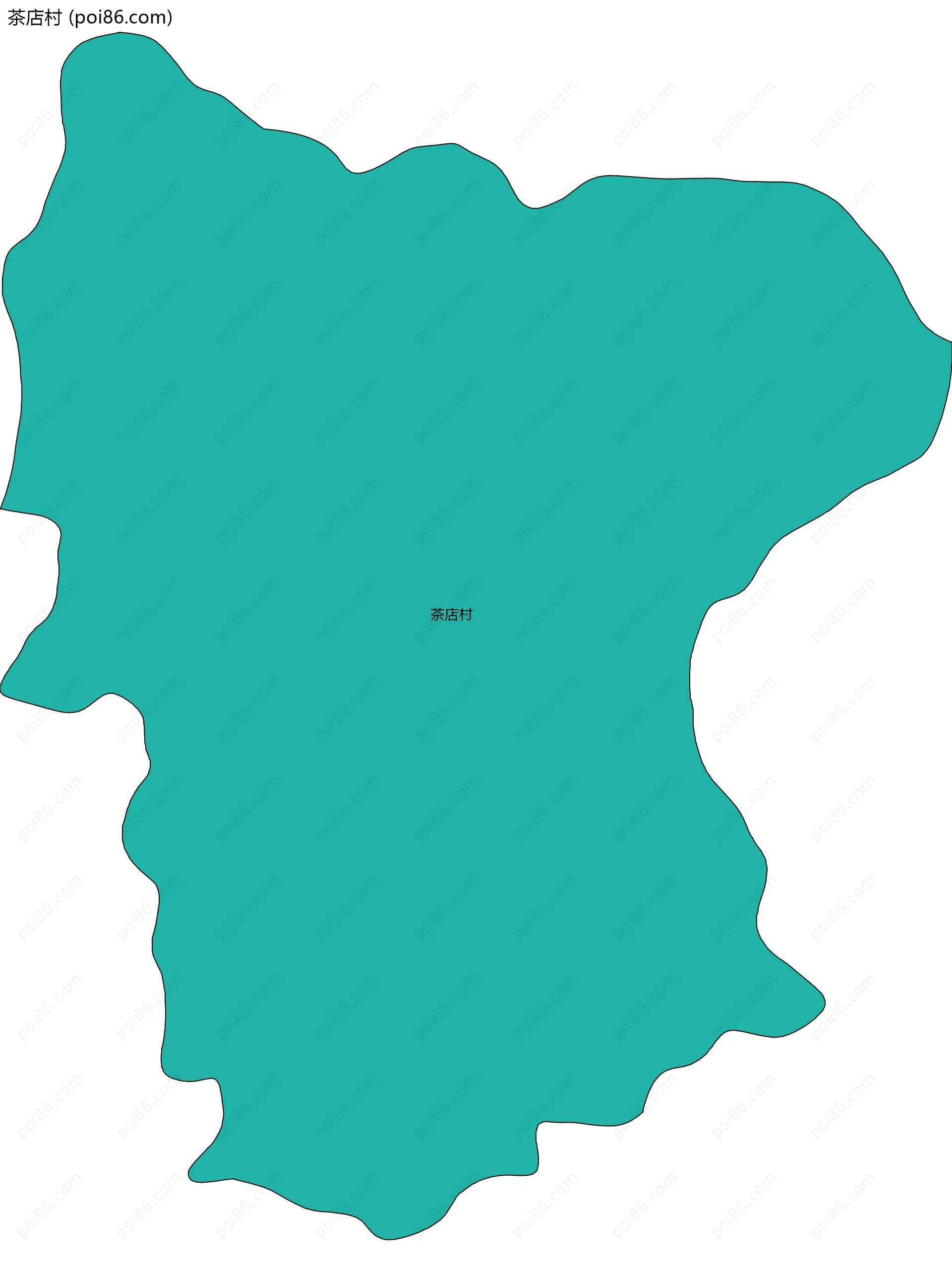 茶店村边界地图