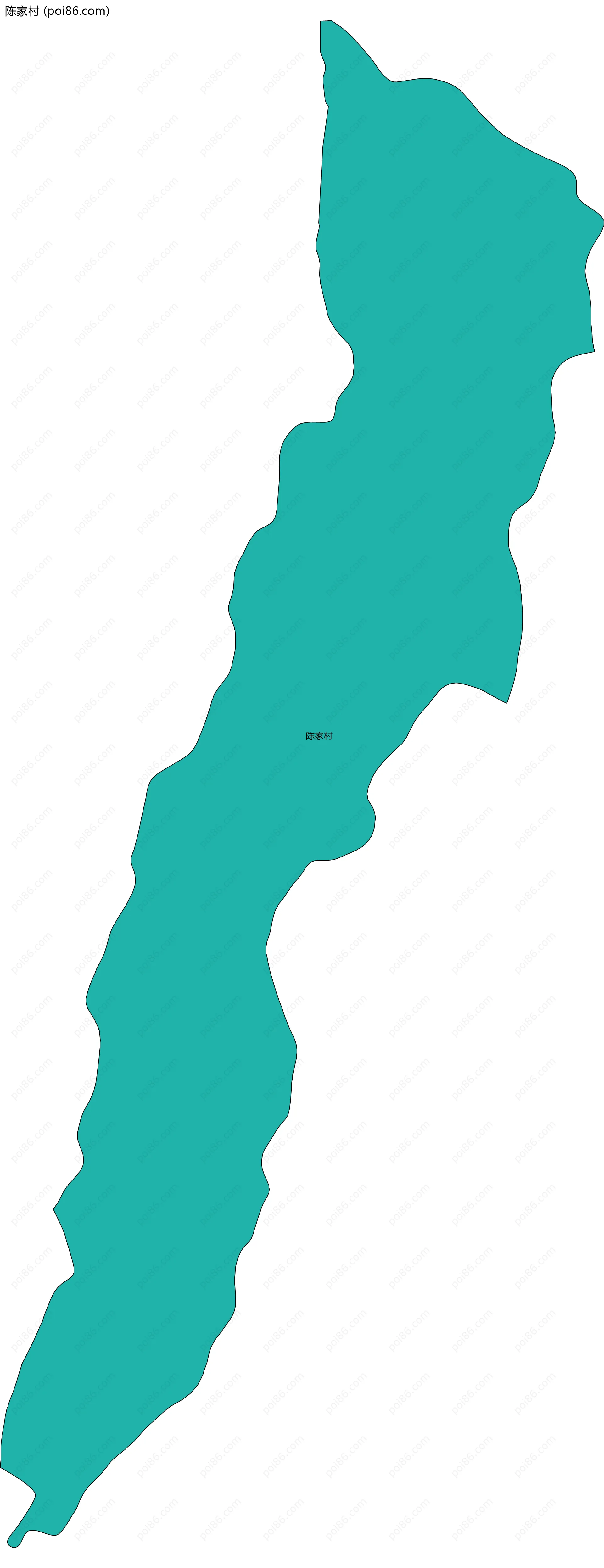 陈家村边界地图