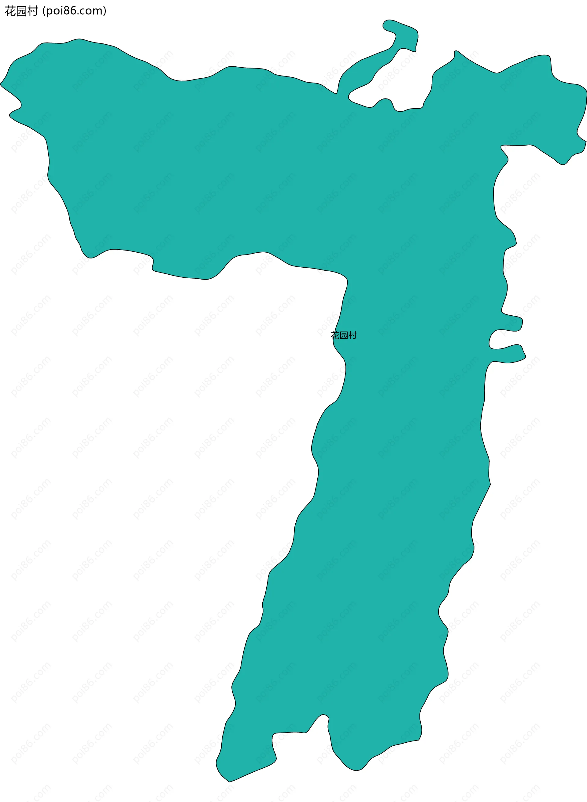 花园村边界地图