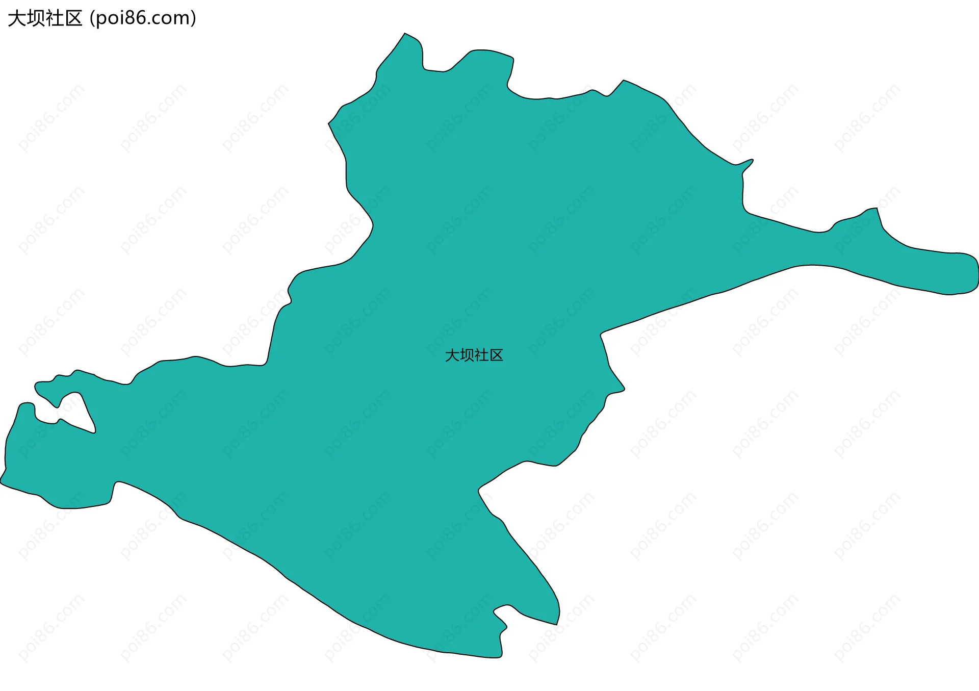 大坝社区边界地图
