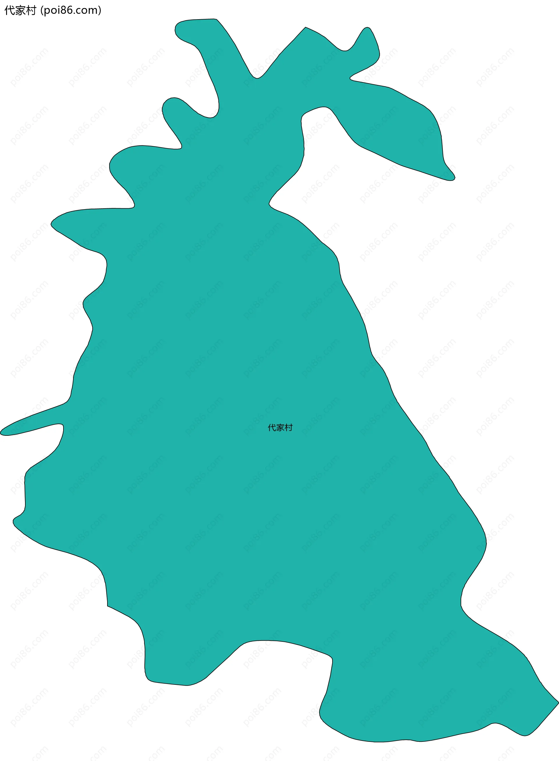 代家村边界地图