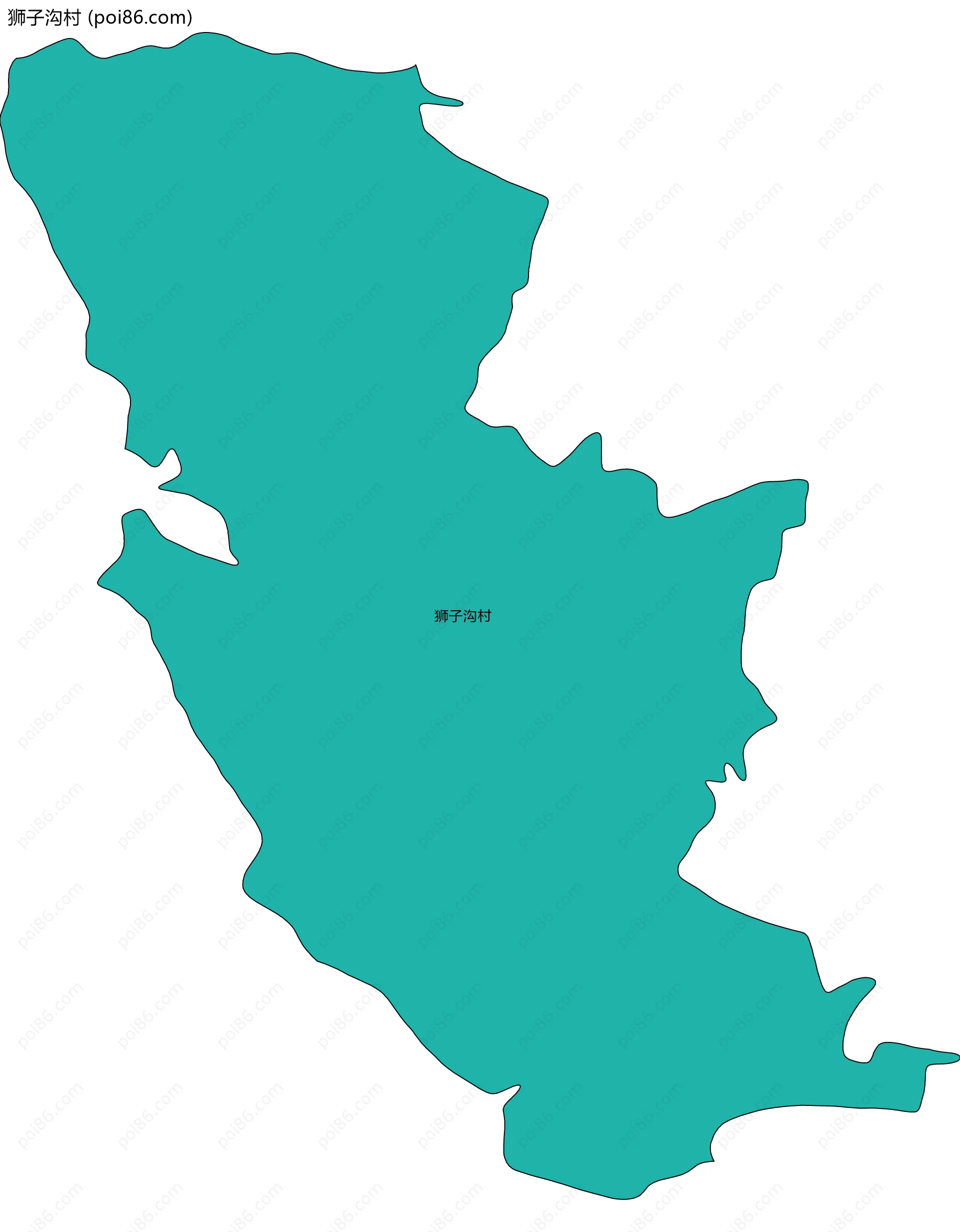 狮子沟村边界地图