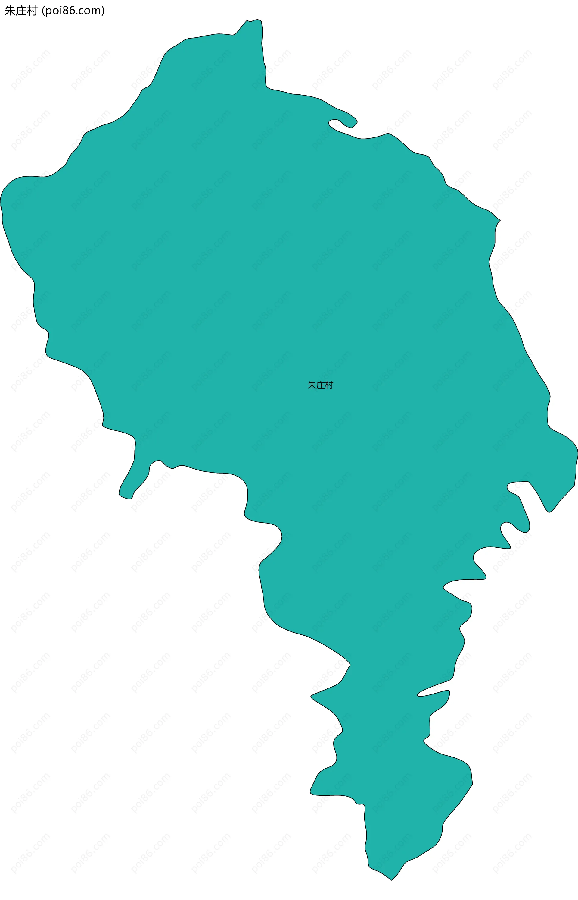 朱庄村边界地图