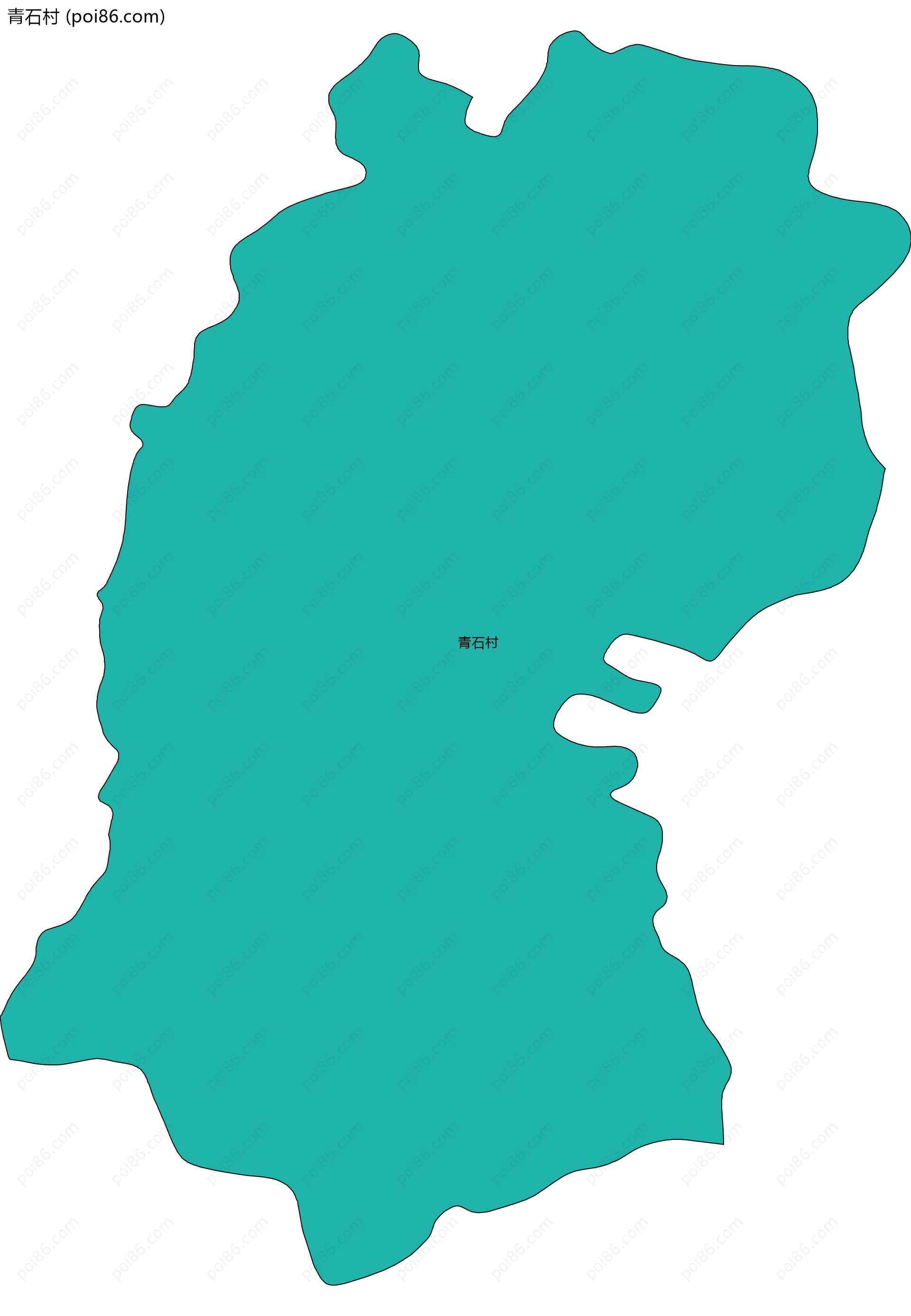 青石村边界地图