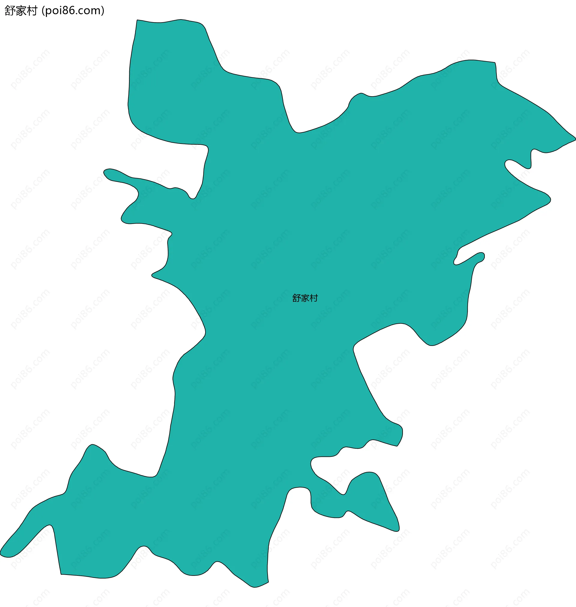 舒家村边界地图