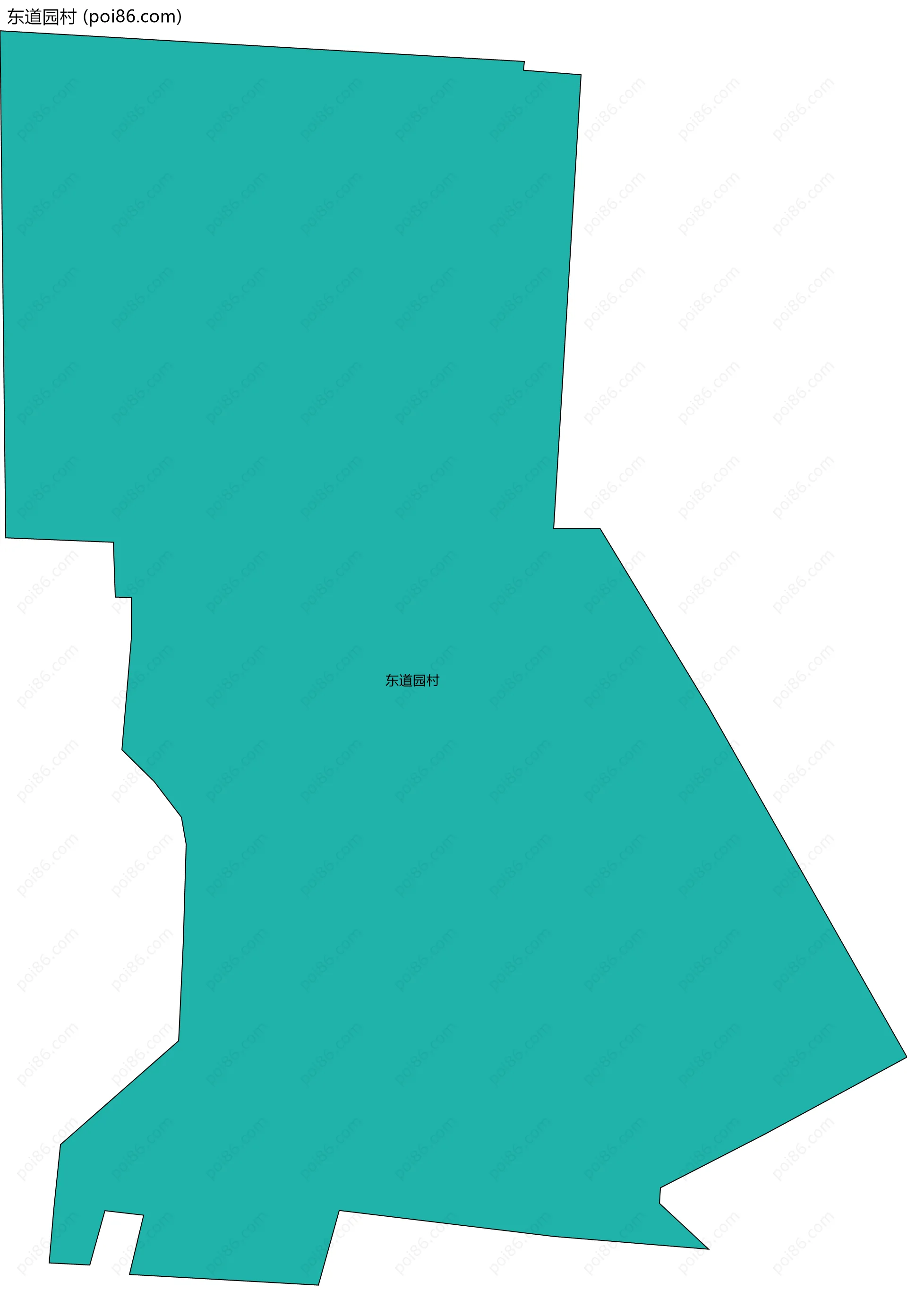 东道园村边界地图