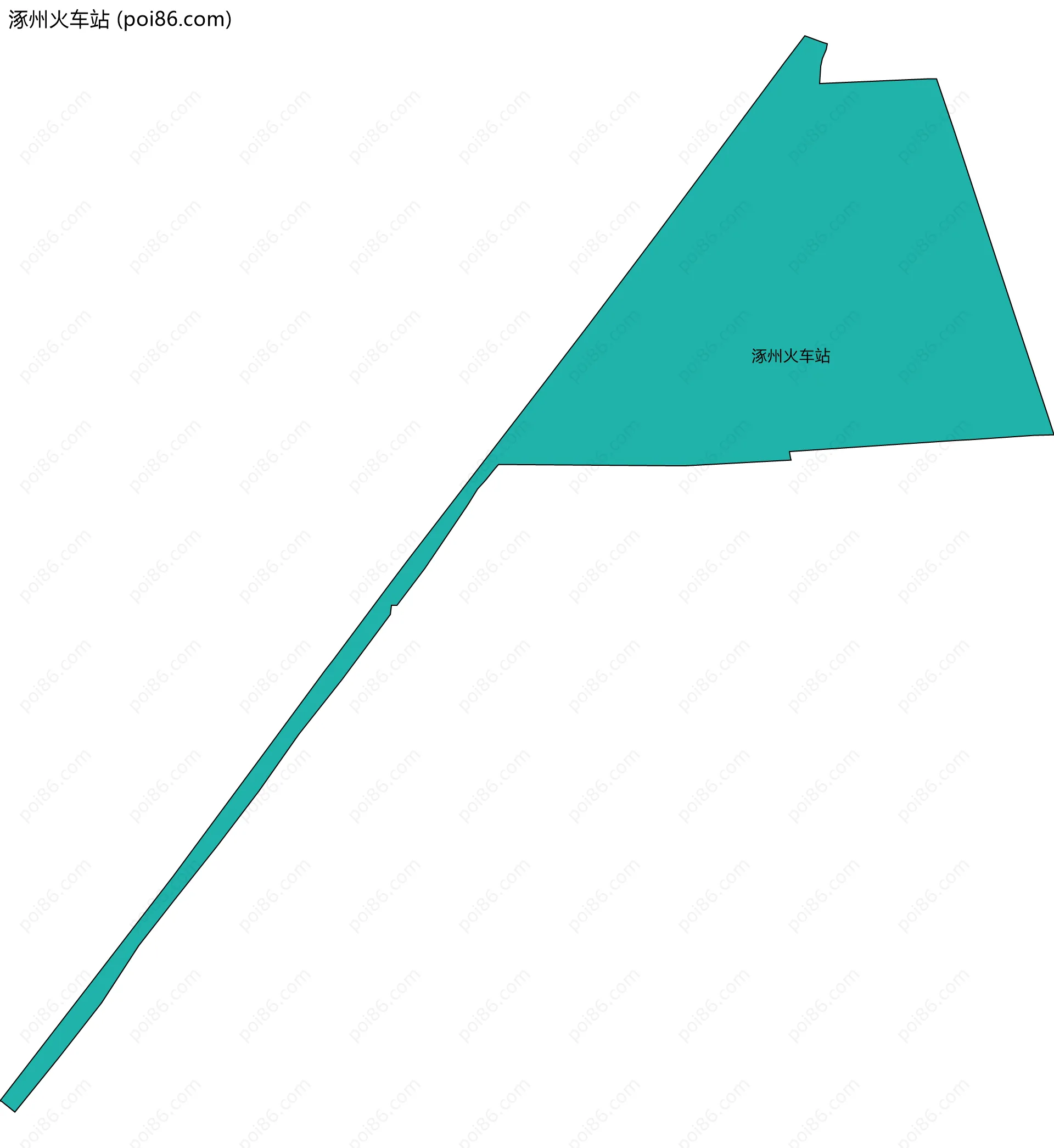 涿州火车站边界地图